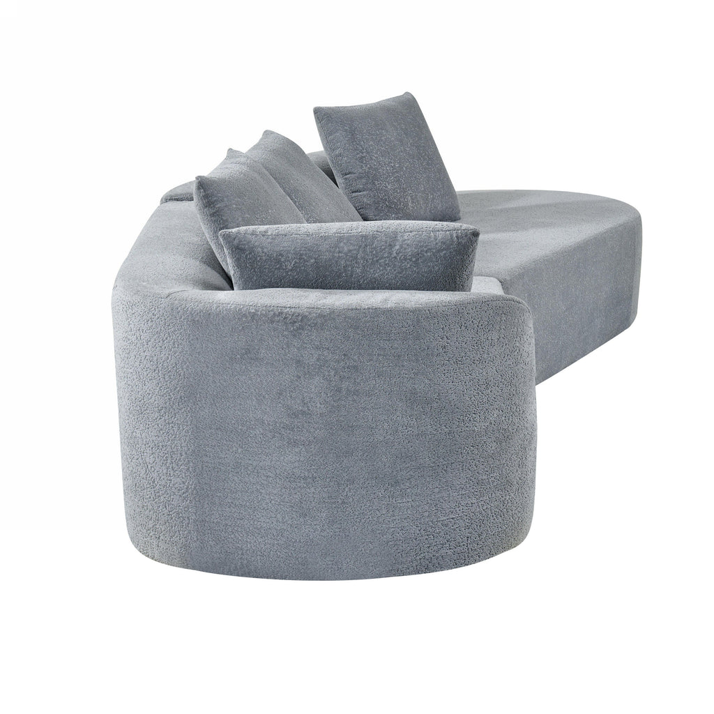 116' Modern Curved Sectional Sofa for Living Room