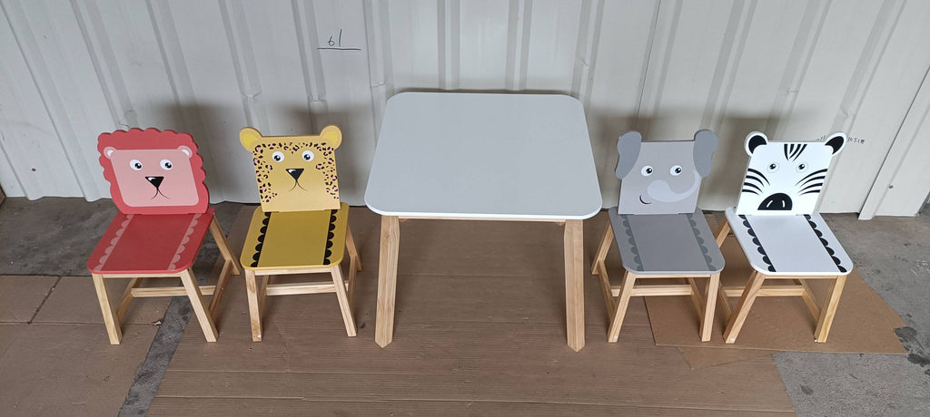 5 Piece Kiddy Table and Chair Set with 4 Chairs