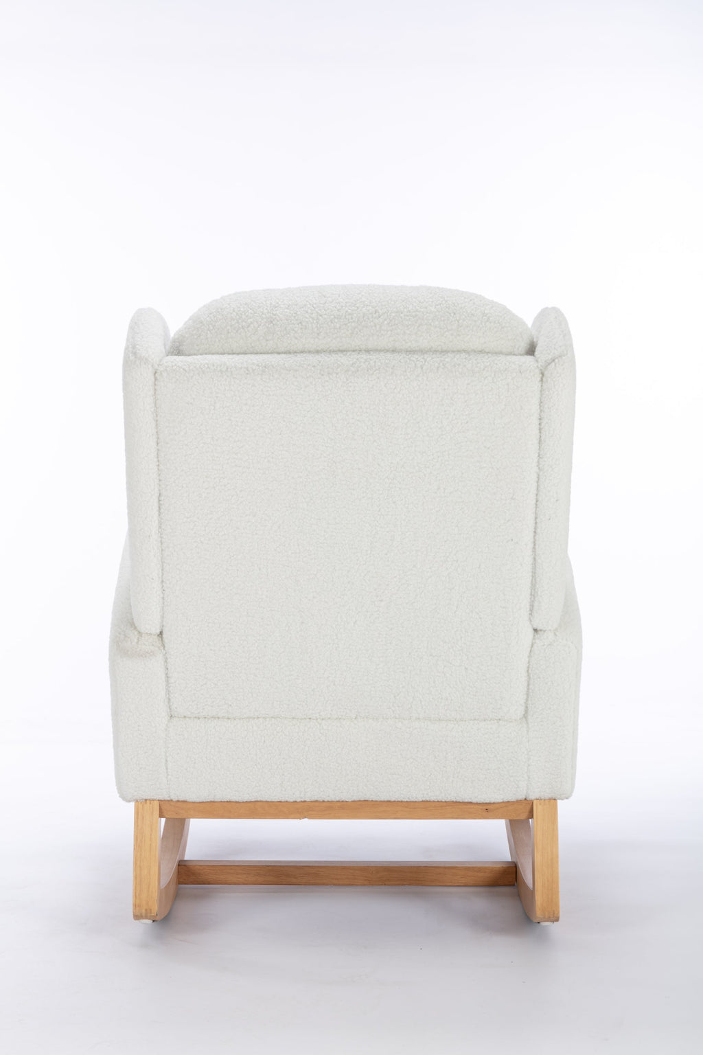 Teddy Fabric Rocking Chair with Packet Wood Legs
