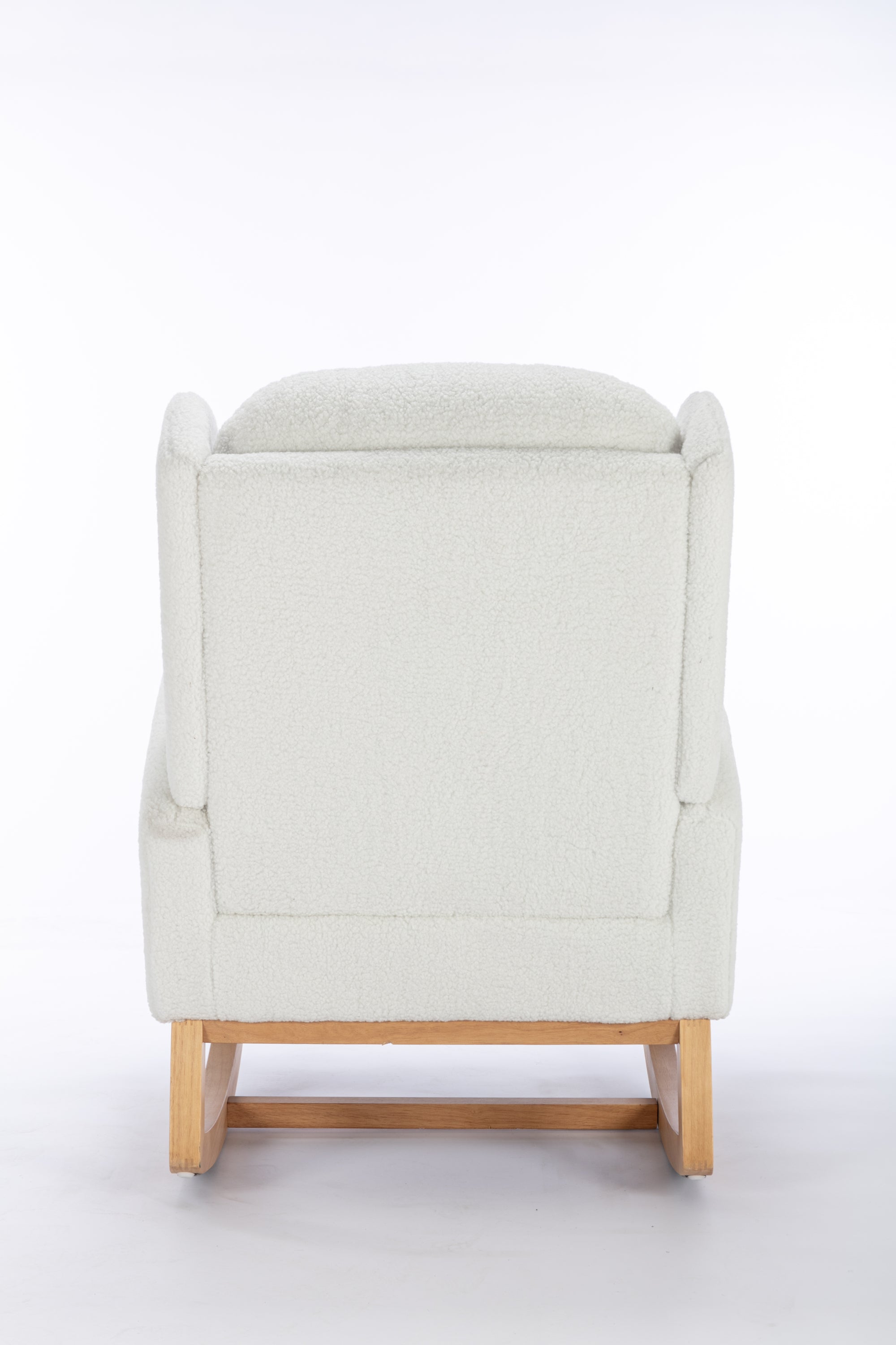 Teddy Fabric Rocking Chair with Packet Wood Legs