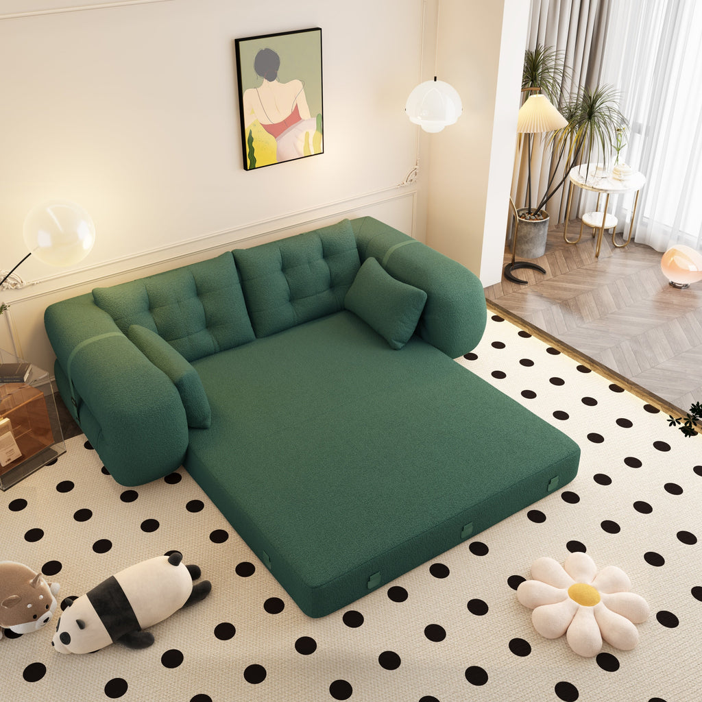 78.7 ' Multi-Functional Teddy Foldable Sofa Bed