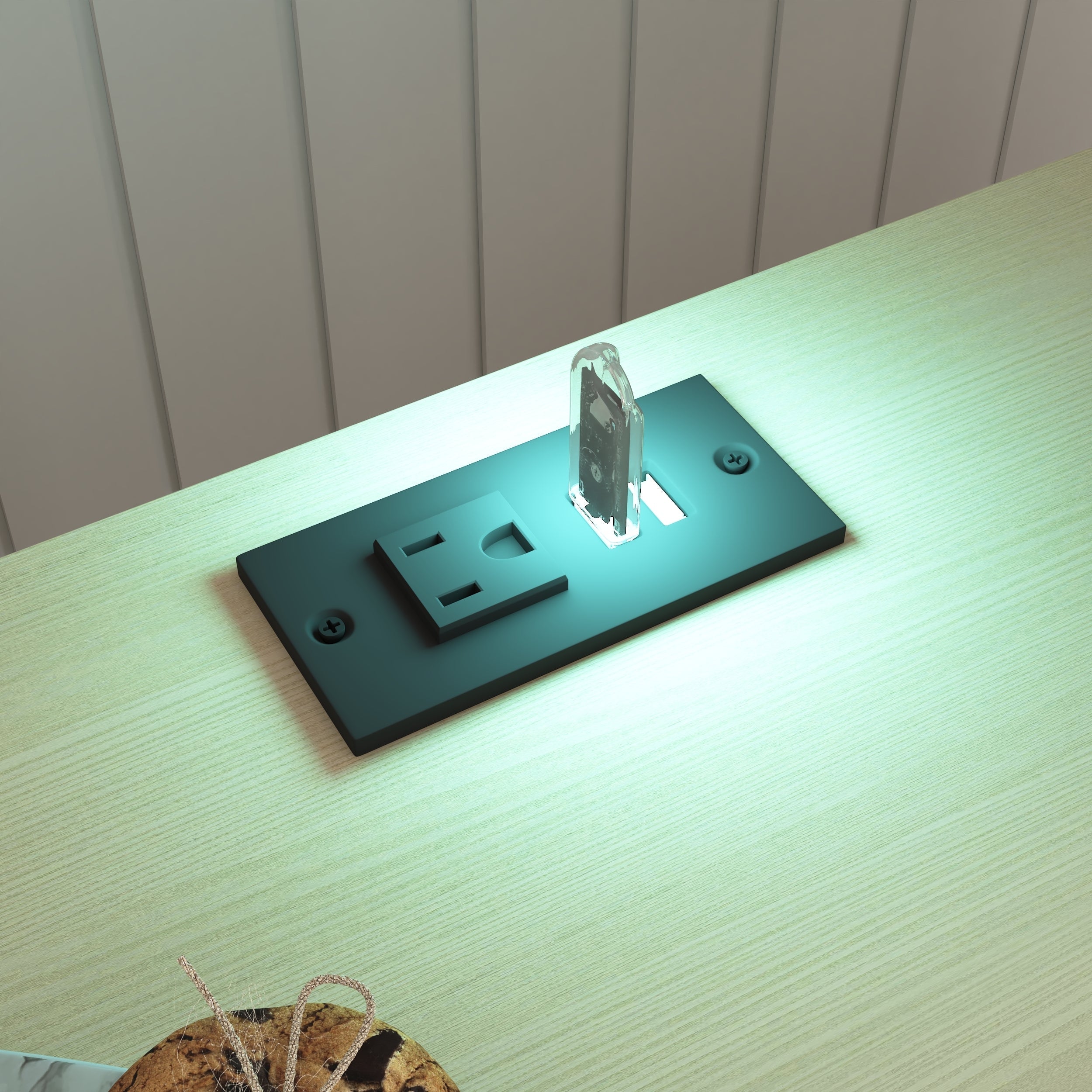 Smart Nightstand with Charging Station for Bedroom
