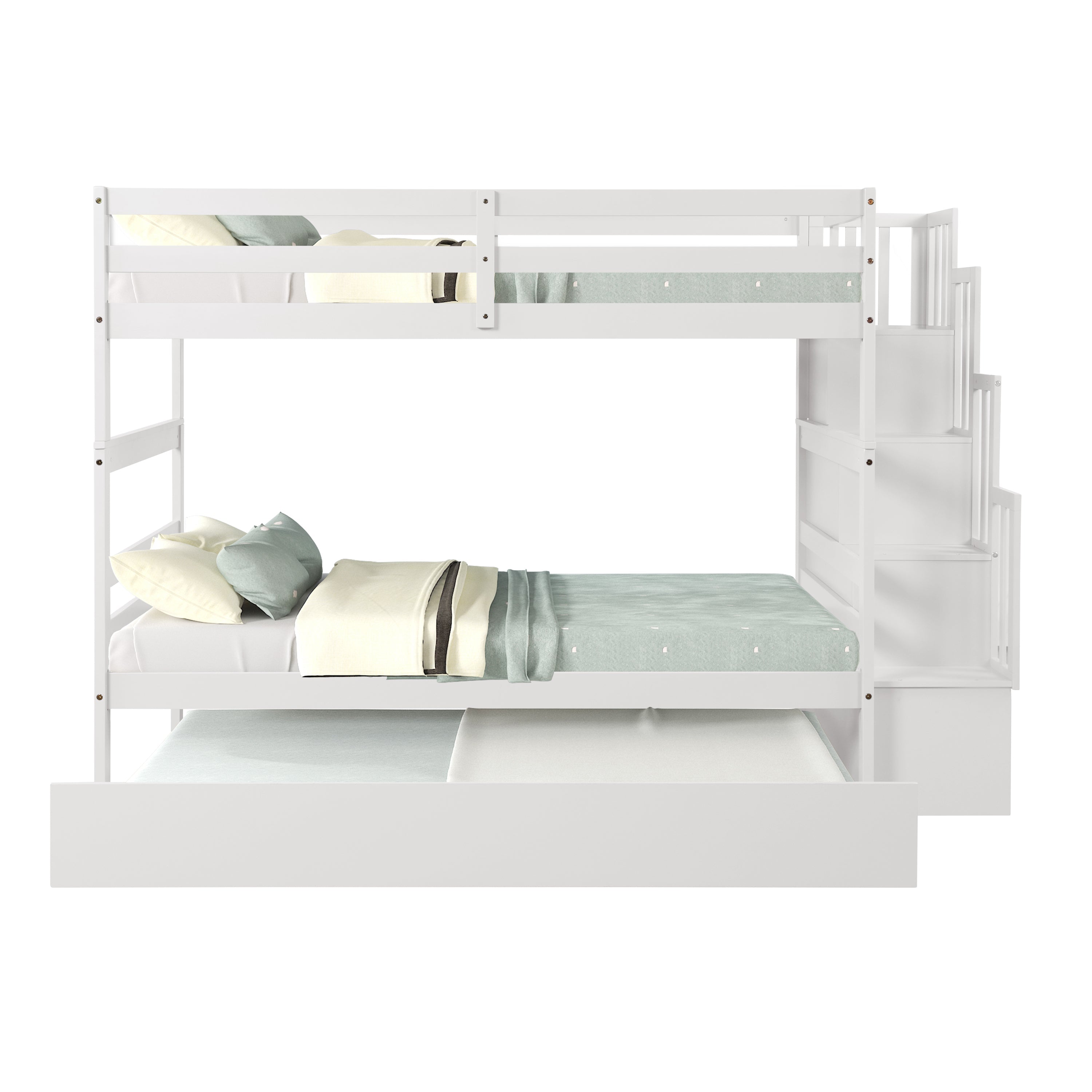 Twin over Twin Bunk Beds with Twin Trundle