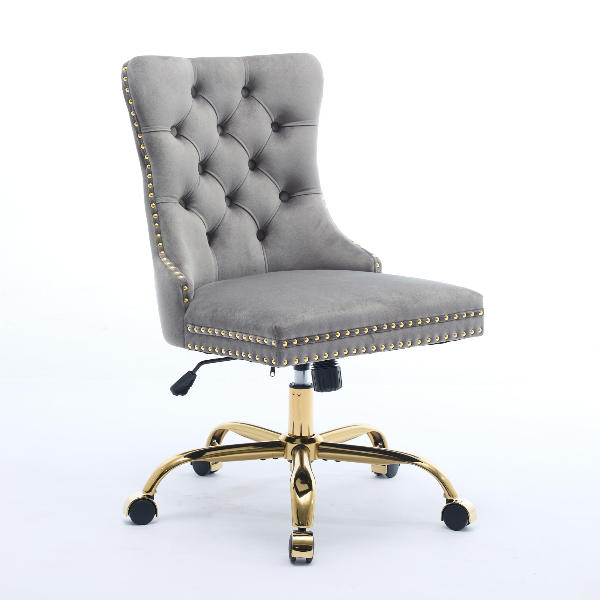 Modern Velvet Upholstered Tufted Button Home Office Chair