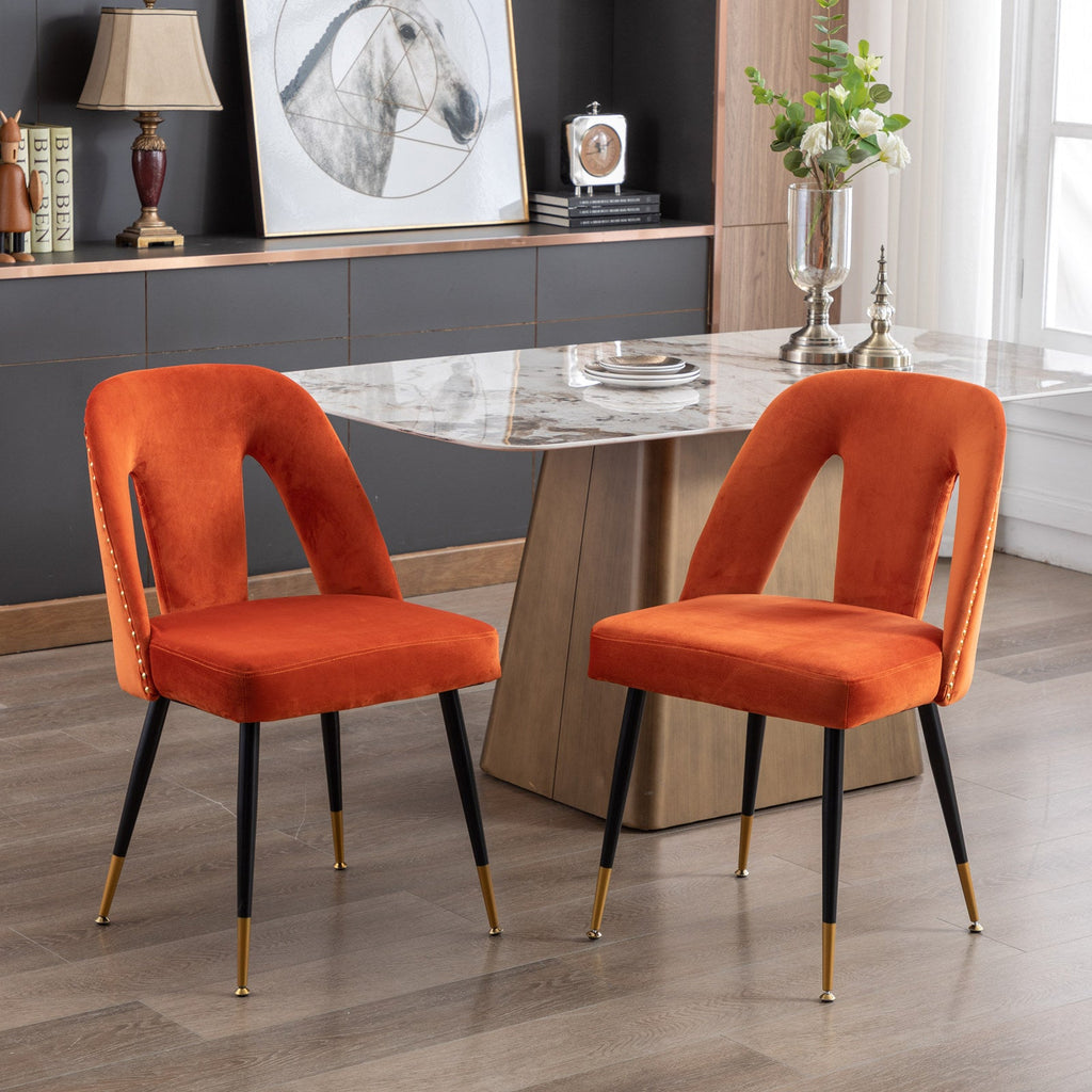 Modern Velvet Upholstered Dining Chair (Set of 2)