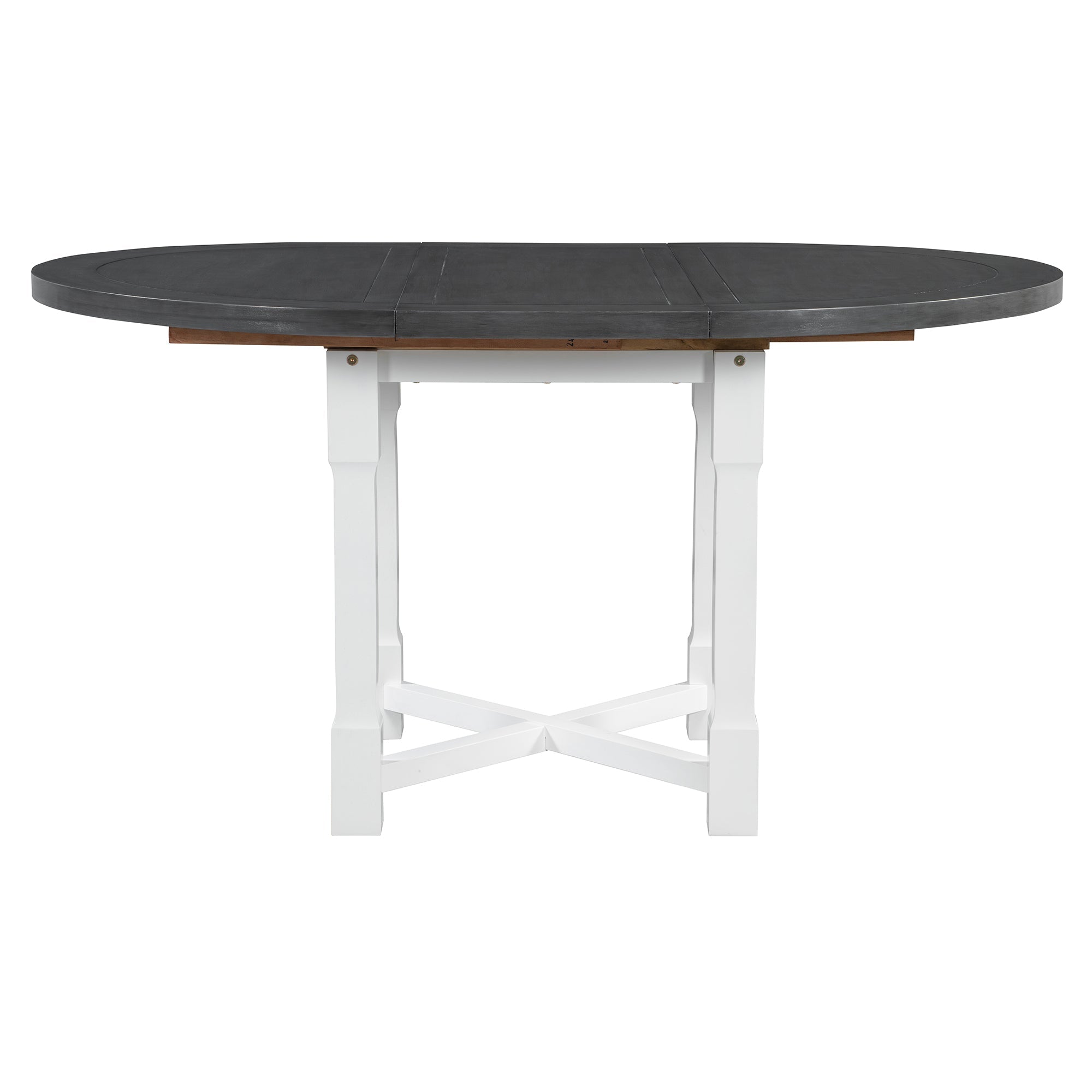 5-Piece Extendable Dining Table Set with Removable Leaf