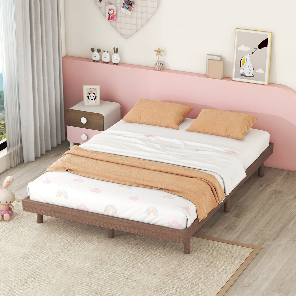 Modern Design Full Floating Platform Bed Frame
