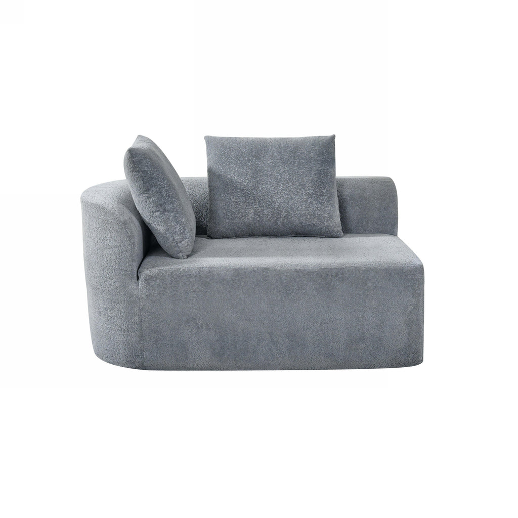 116' Modern Curved Sectional Sofa for Living Room
