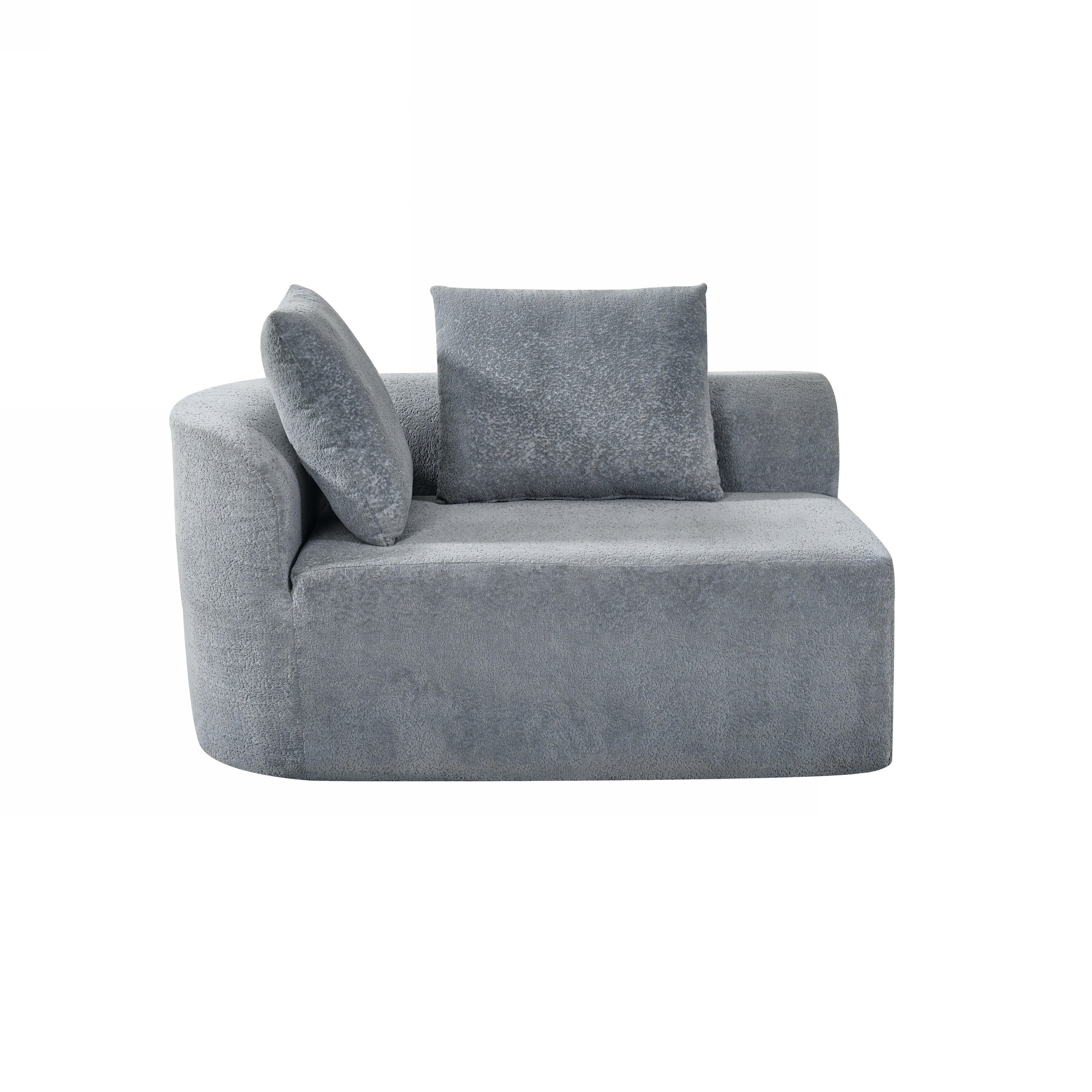116' Modern Curved Sectional Sofa for Living Room