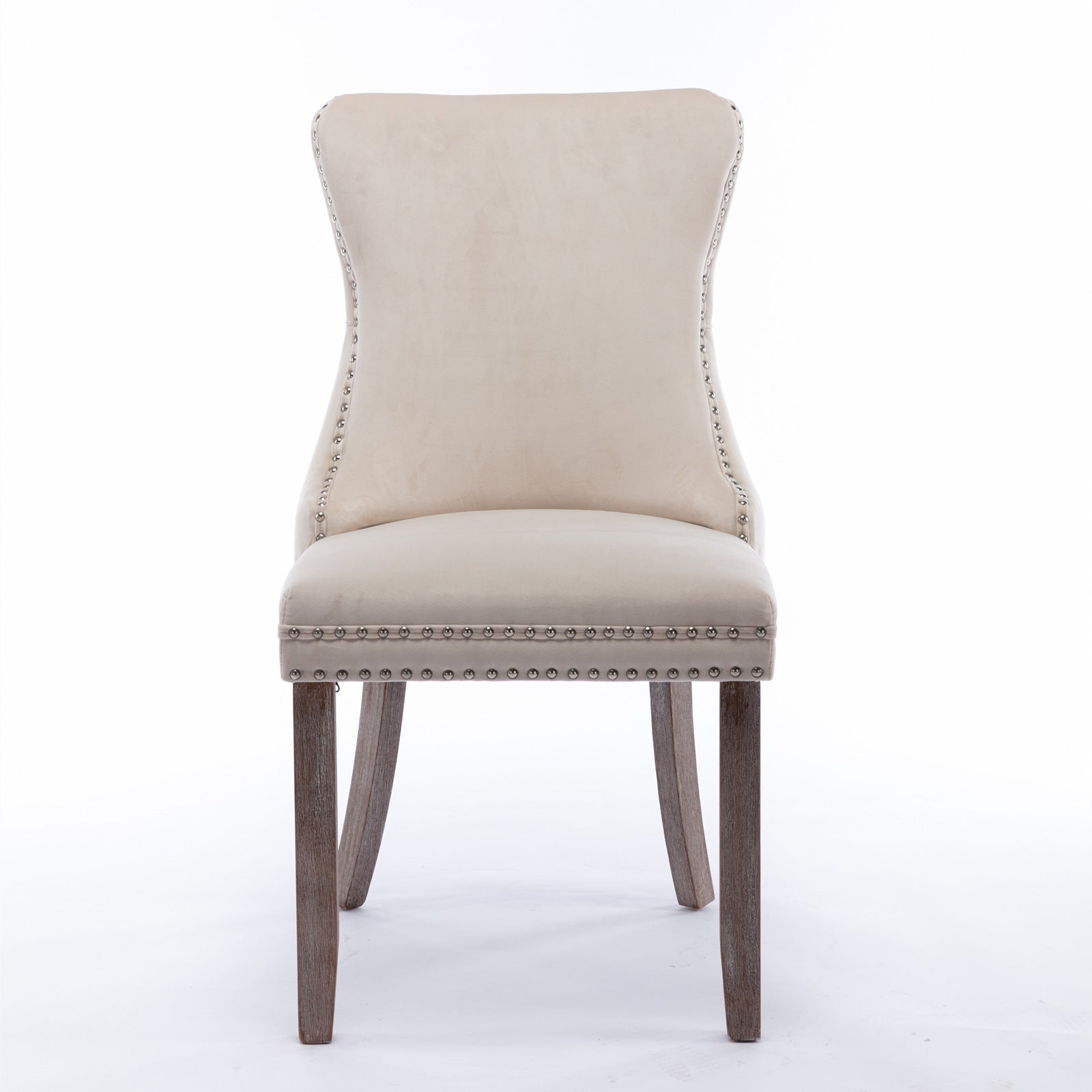 Modern Velvet Upholstered Wing-Back Dining Chairs (Set of 2)