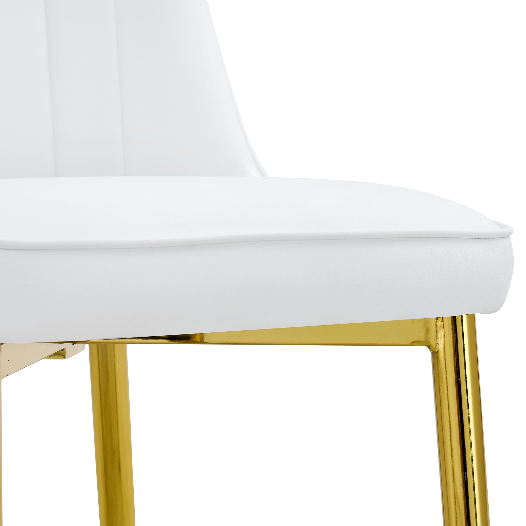 Modern Dining Chairs with Sleek PU leather Backrest (Set of 2)