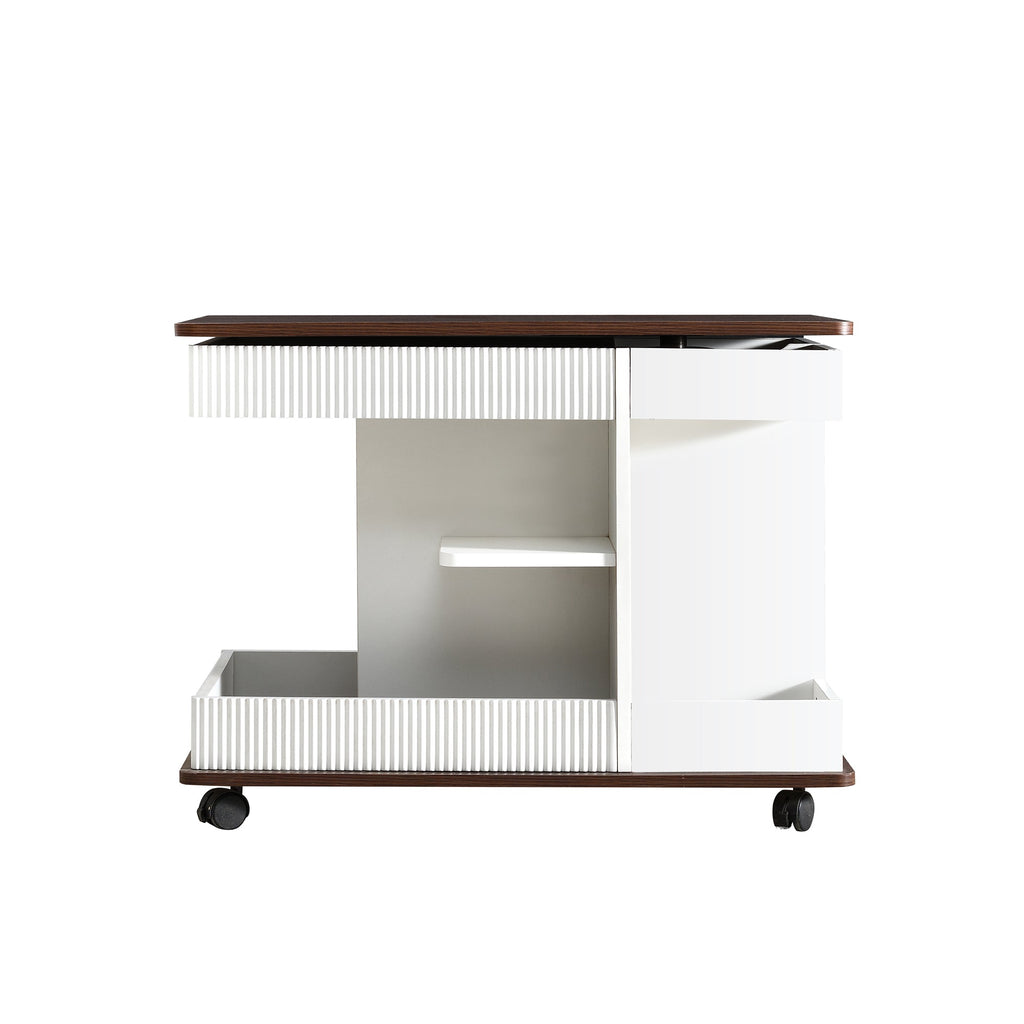 Modern Multifunctional Adjustable End Table with Wheels