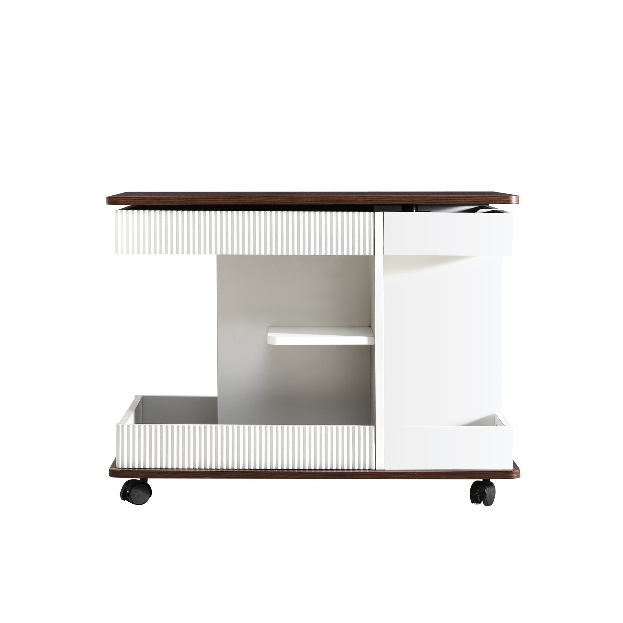 Modern Multifunctional Adjustable End Table with Wheels