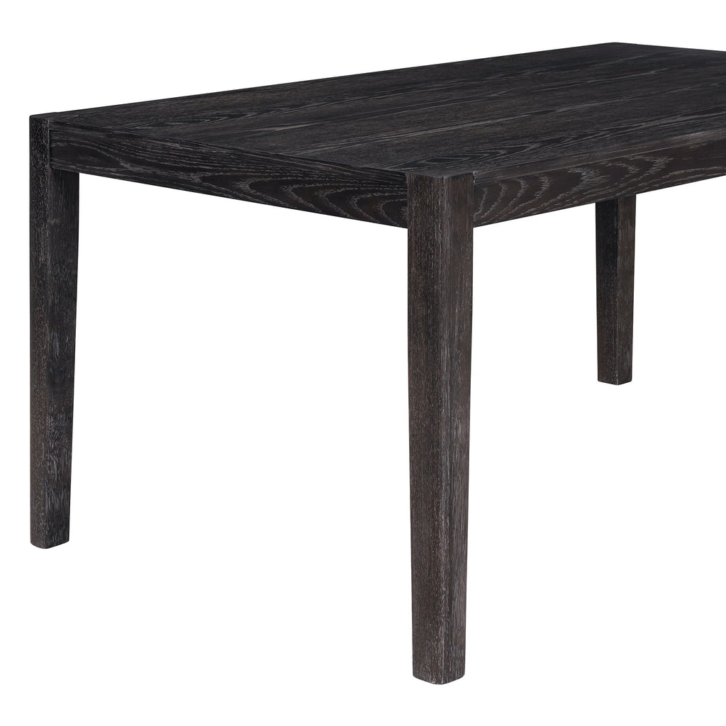 7-Piece Retro Rectangular Wood Dining Table Set