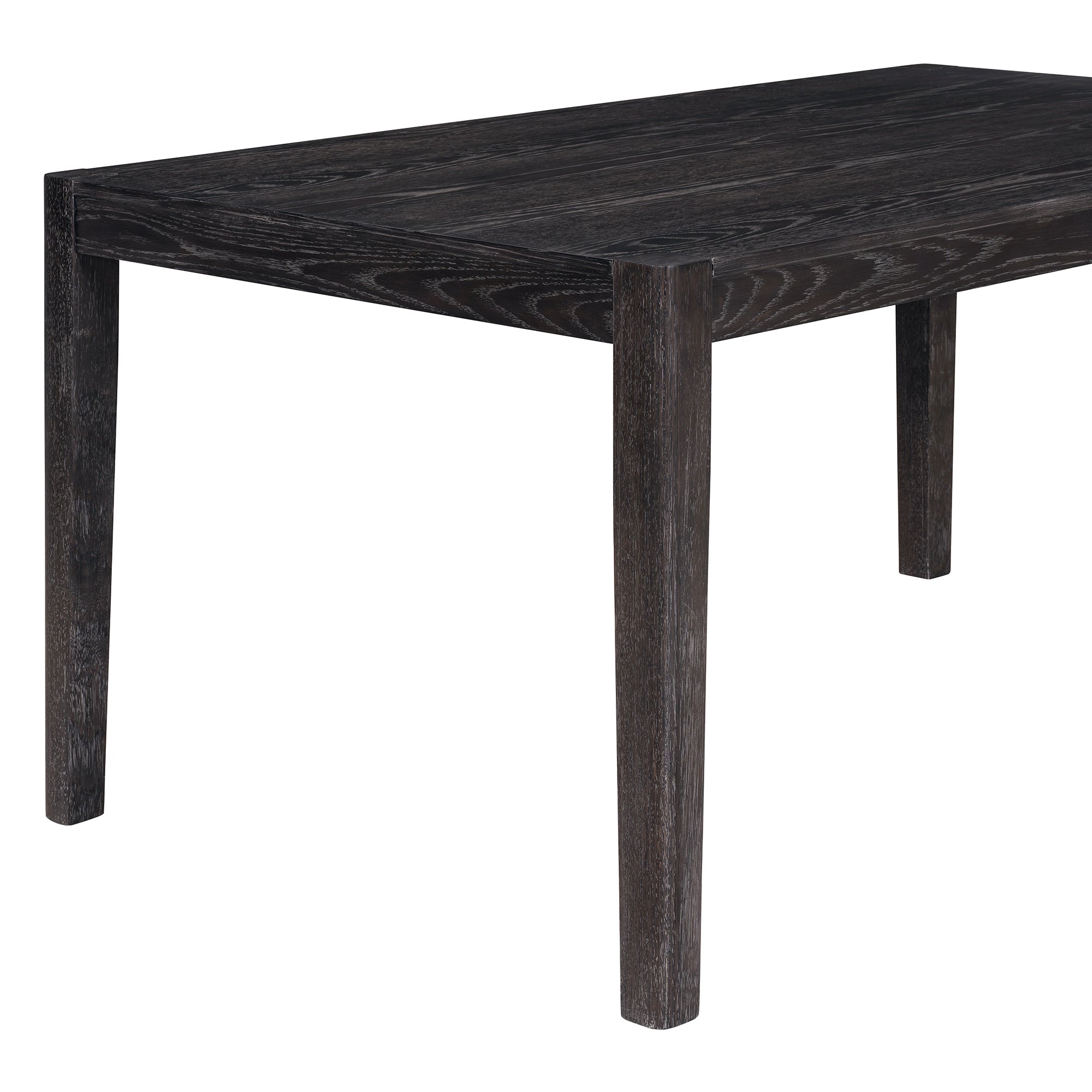 7-Piece Retro Rectangular Wood Dining Table Set