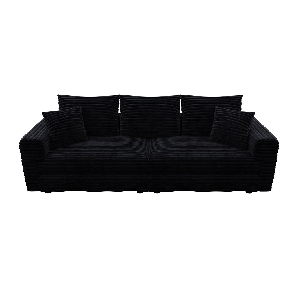 82.7' Modern Comfy Cloud Couch Sofa with Soft Pillows + Ottomans Option