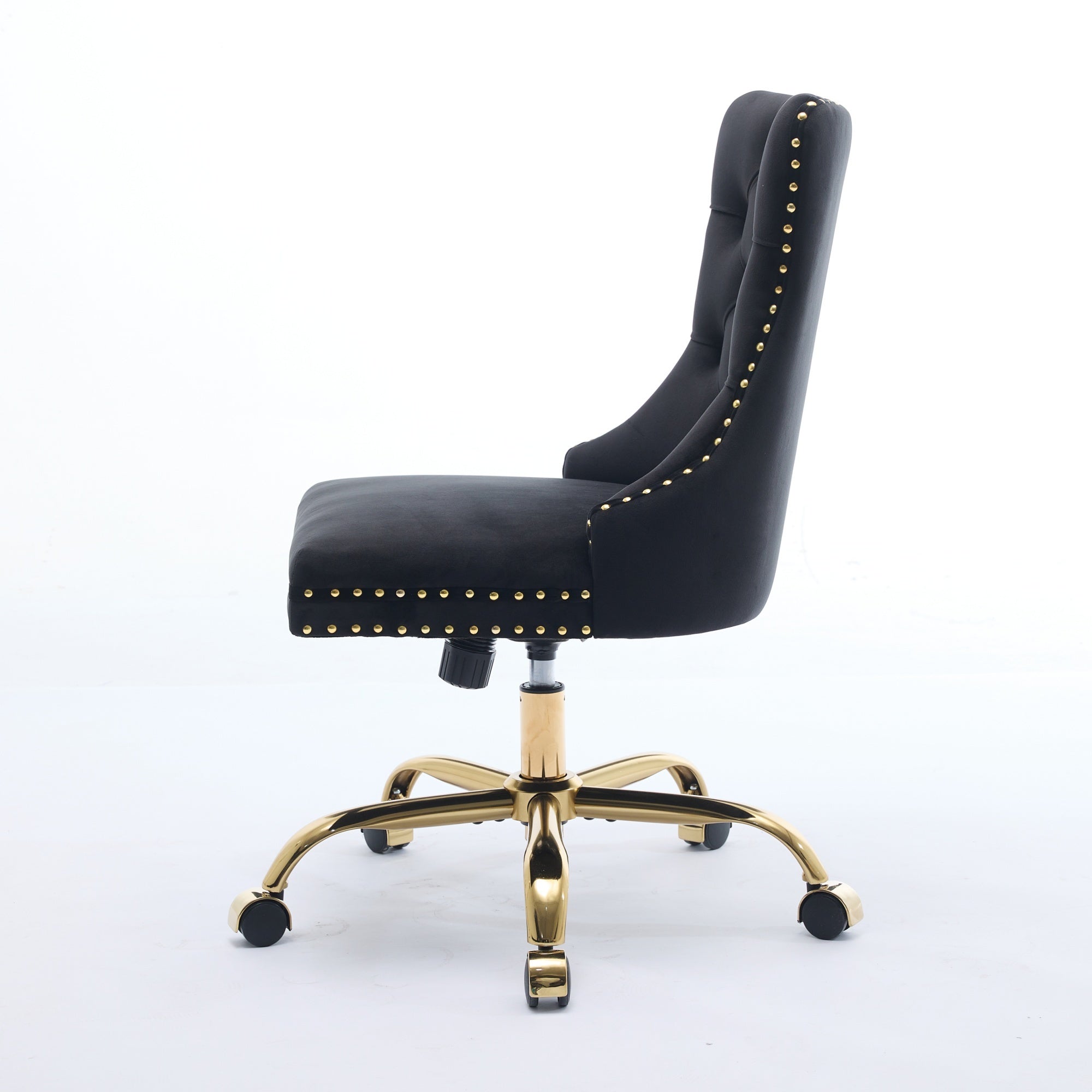 Modern Velvet Upholstered Tufted Button Home Office Chair