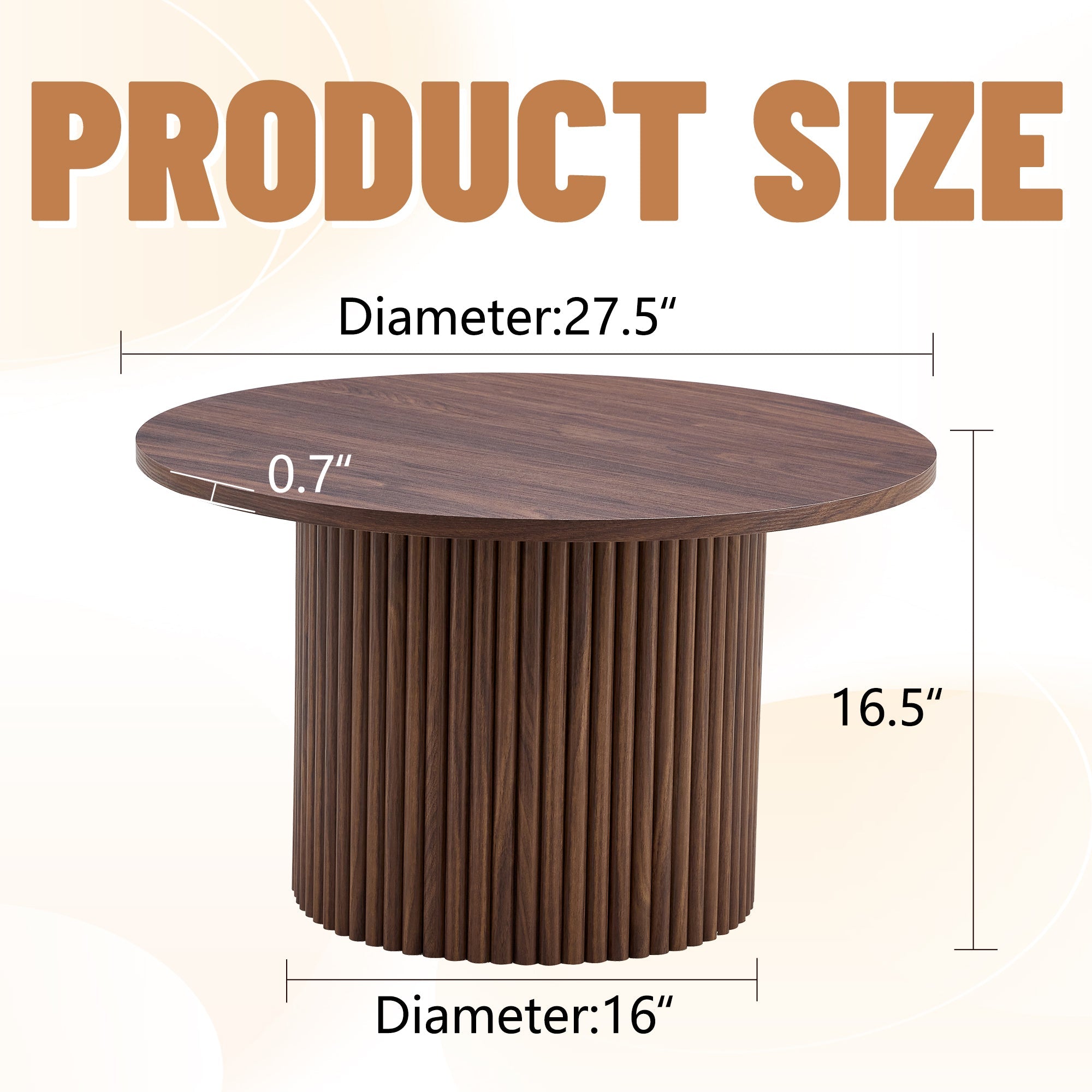 Modern MDF Material Circular Coffee Table
