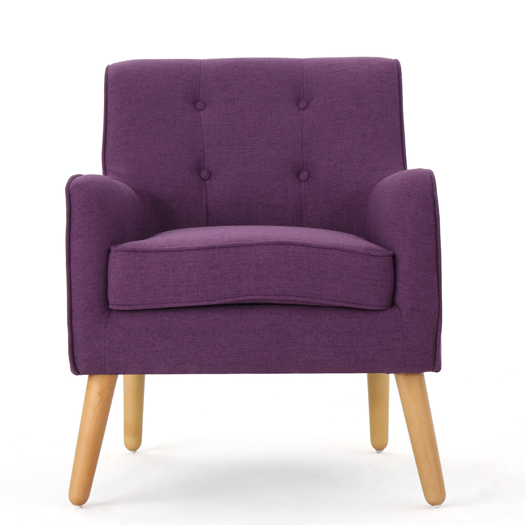 Mid-Century Modern Arm Chair with Tufted Back