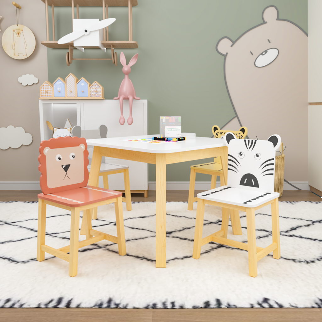 5 Piece Kiddy Table and Chair Set with 4 Chairs