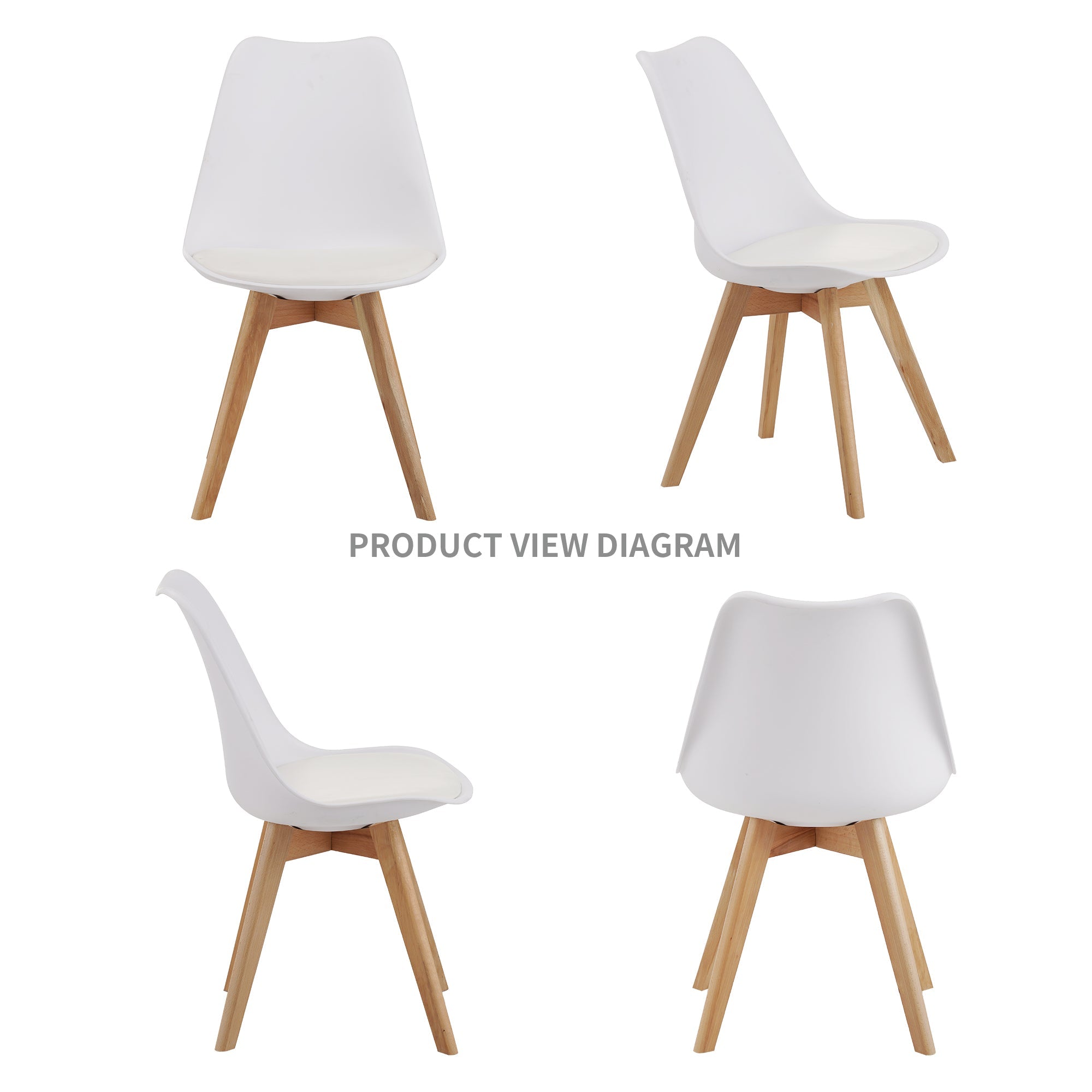 Medieval Modern Style Dining Chairs (Set of Four)