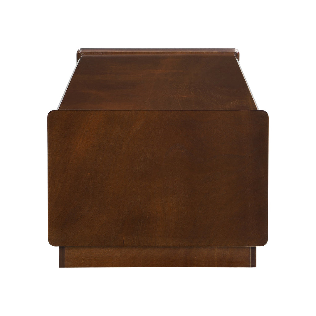 Modern 47.2' Wood Coffee Table with Fluted Style
