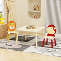 Kids Wooden Table and 2 Chairs Set
