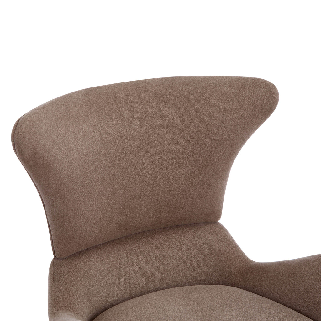 Modern Brown Polyester Accent Chair with Pet/Storage Space