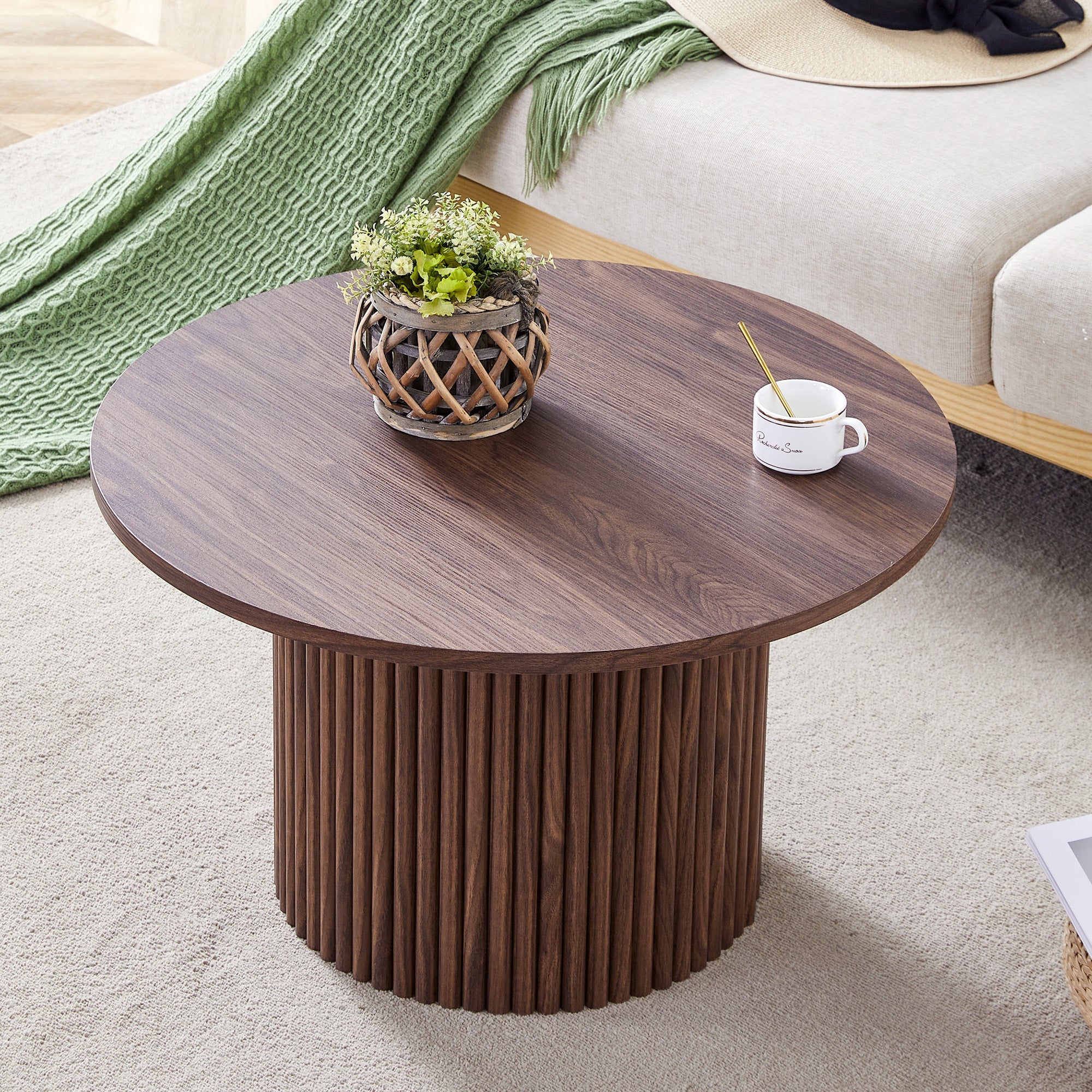 Modern MDF Material Circular Coffee Table