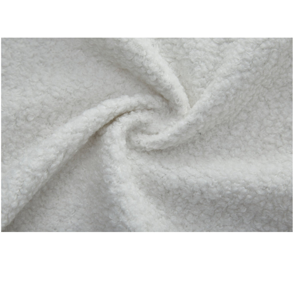 Modern Convertible Teddy Fabric Sofa with 2 Pillows