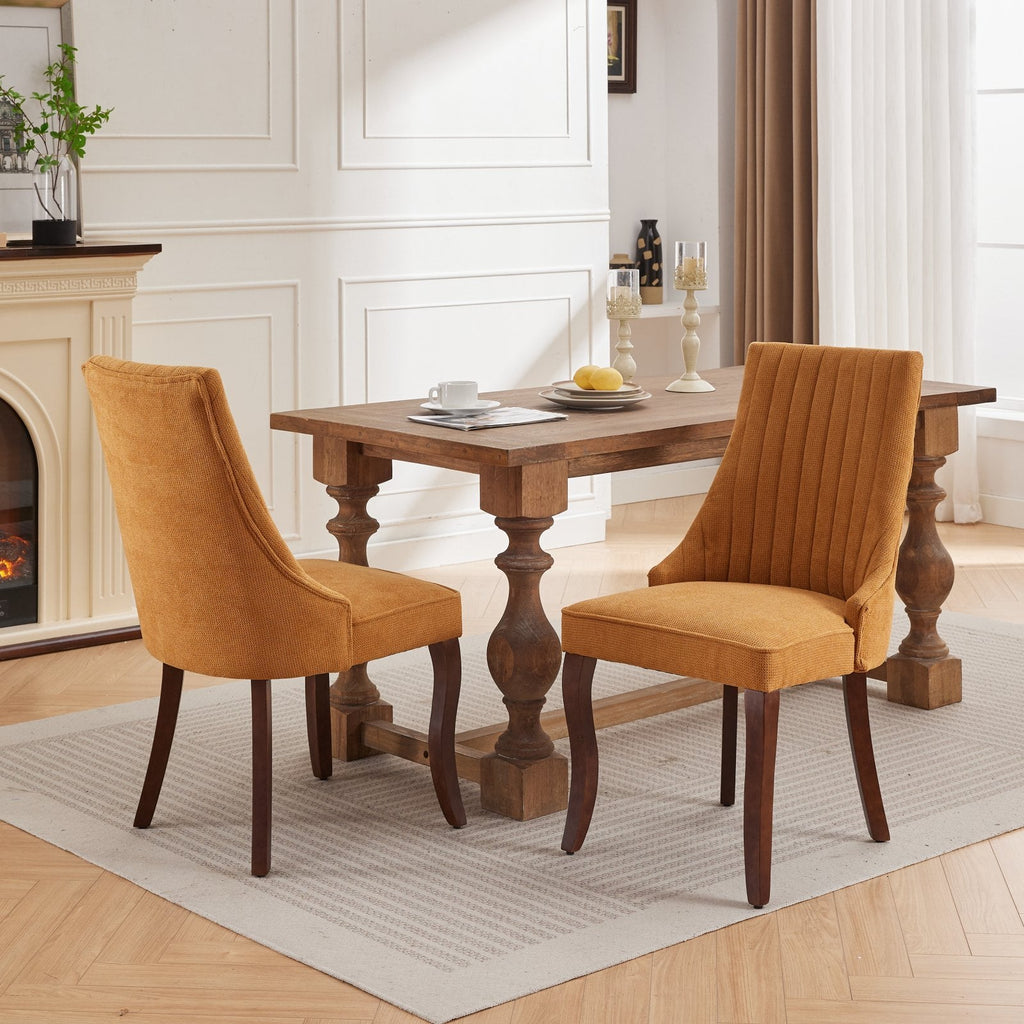 Rayon Cloth Flocking Velvet/Linen Dining Chairs (Set of 2)