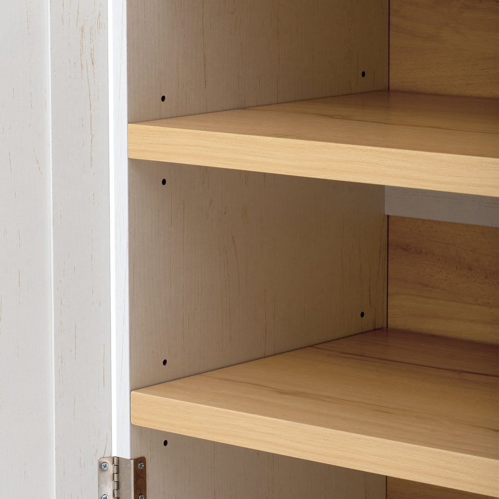 78" Tall Farmhouse Kitchen Pantry Cabinet with Shelves Drawer Wine Rack