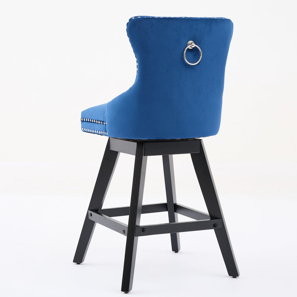 Swivel Velvet Barstools (Set of 2)