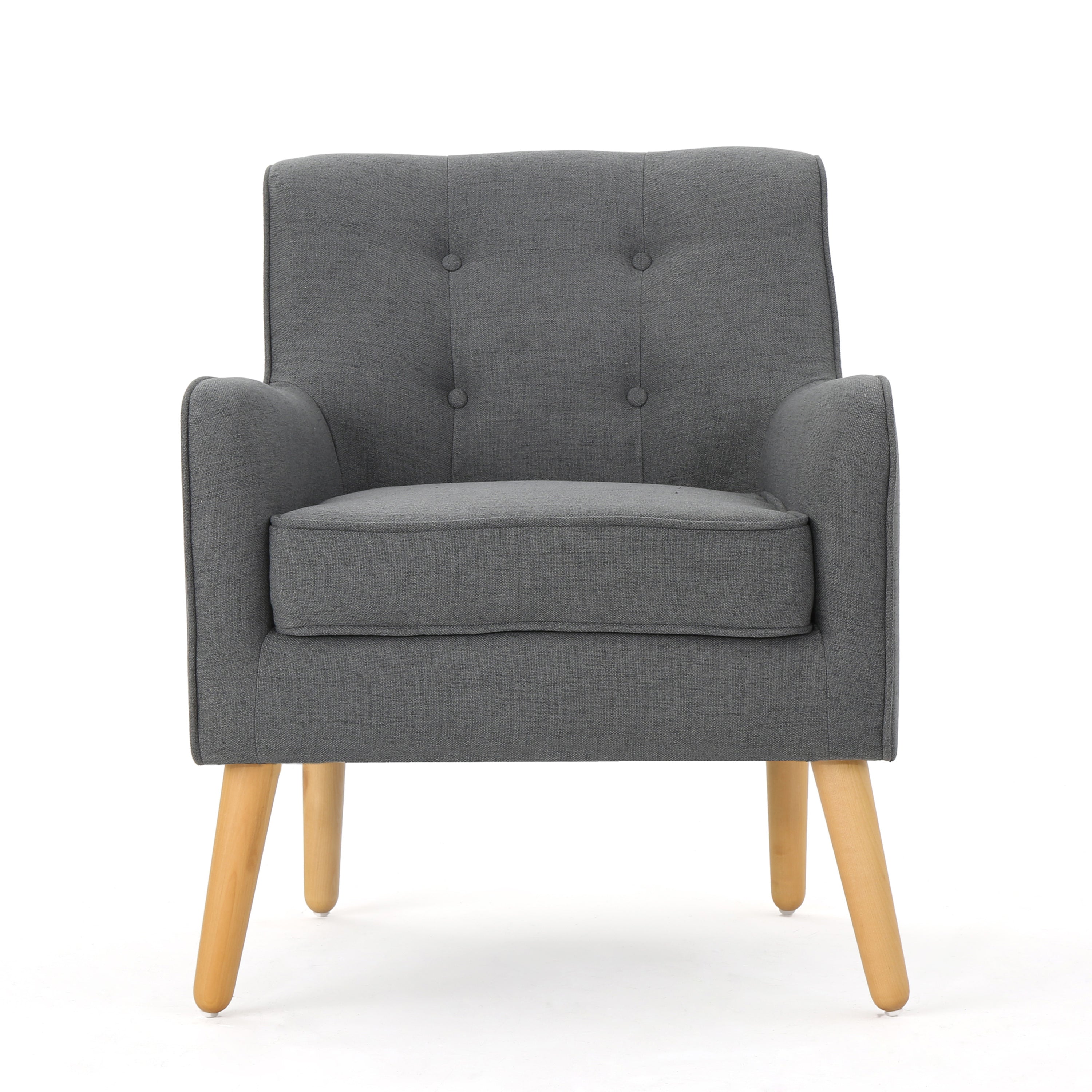 Mid-Century Modern Arm Chair with Tufted Back