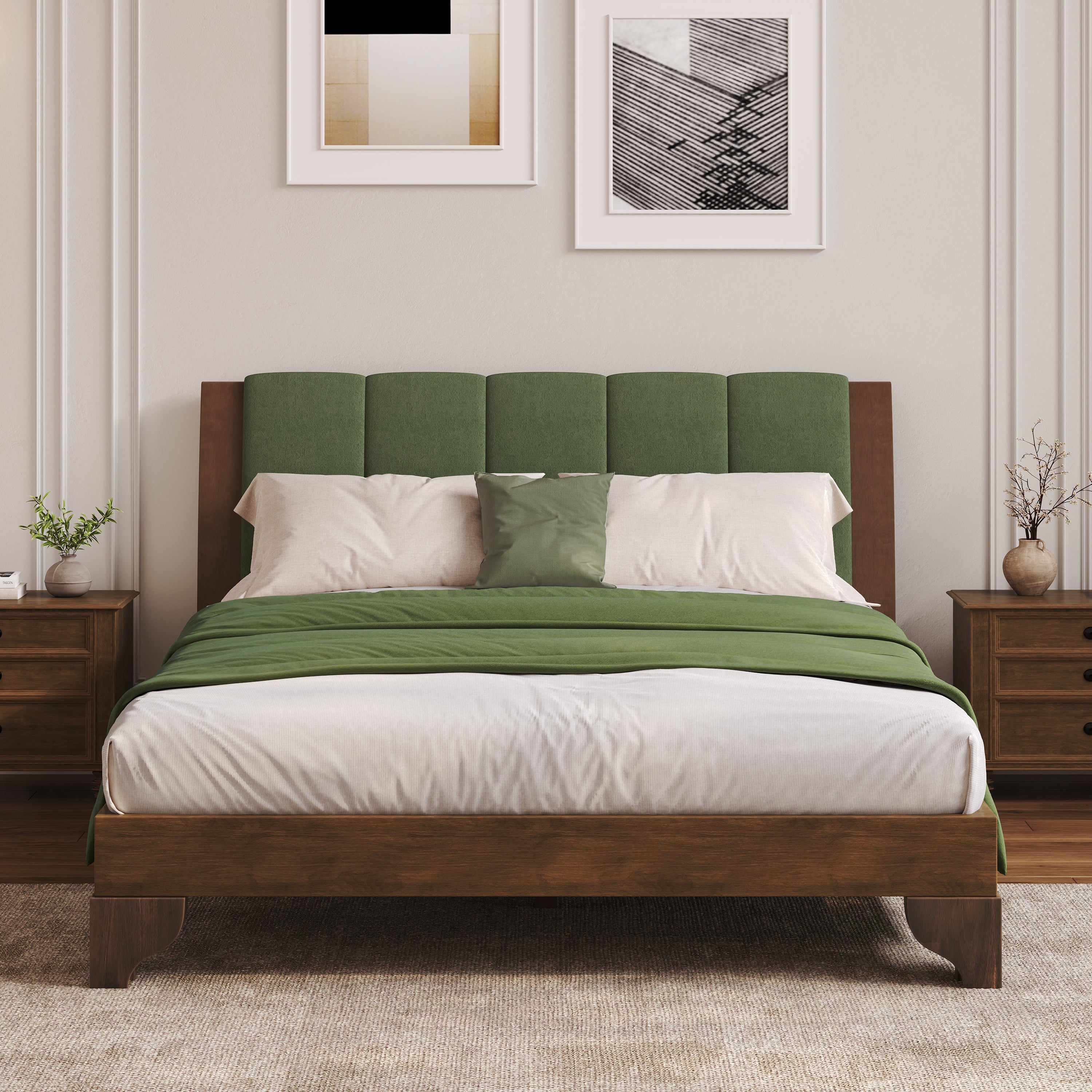 Queen Size Premium Pine Wood Queen Bed Frame