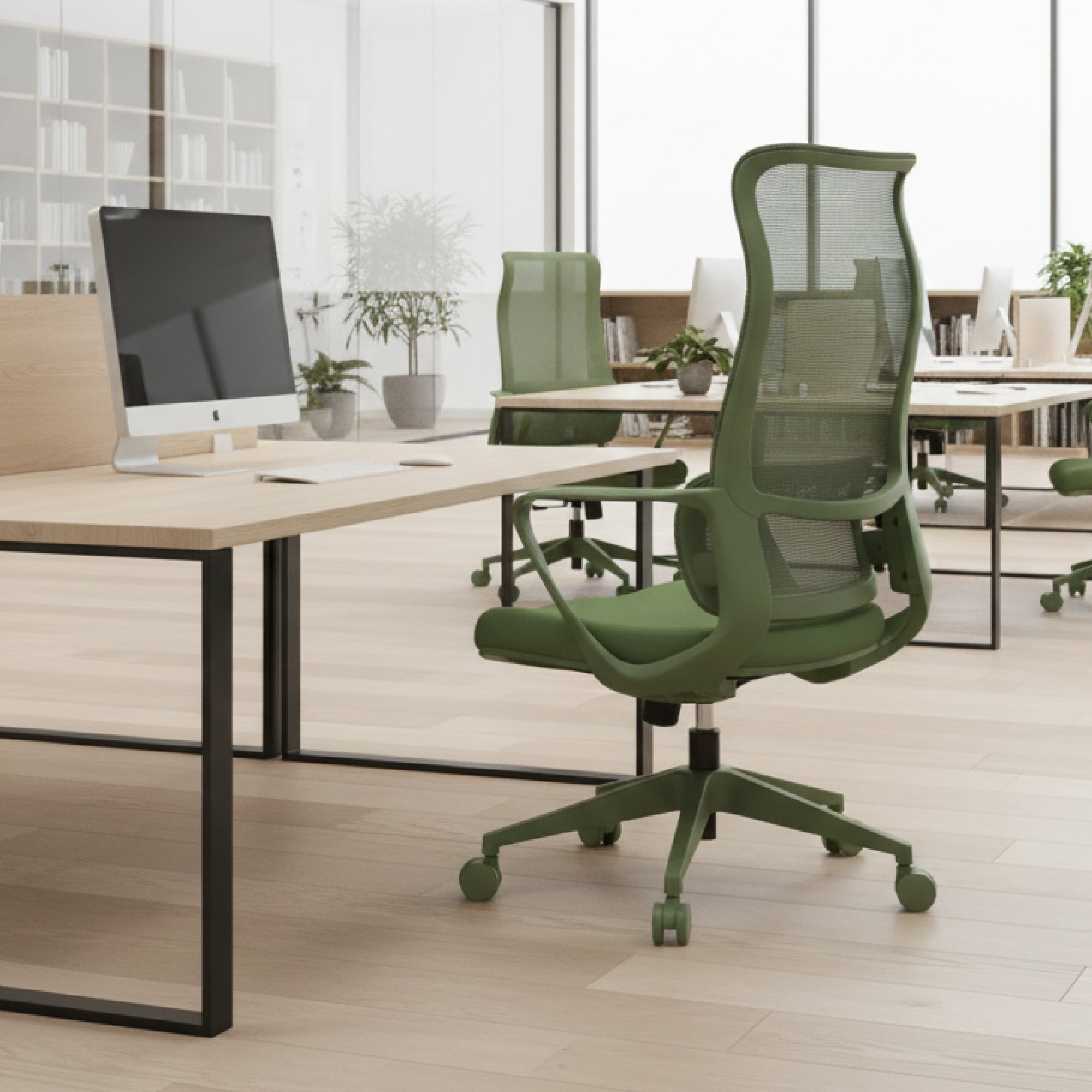 Modern Executive Office Chair with Adjustable Height Lumbar Support