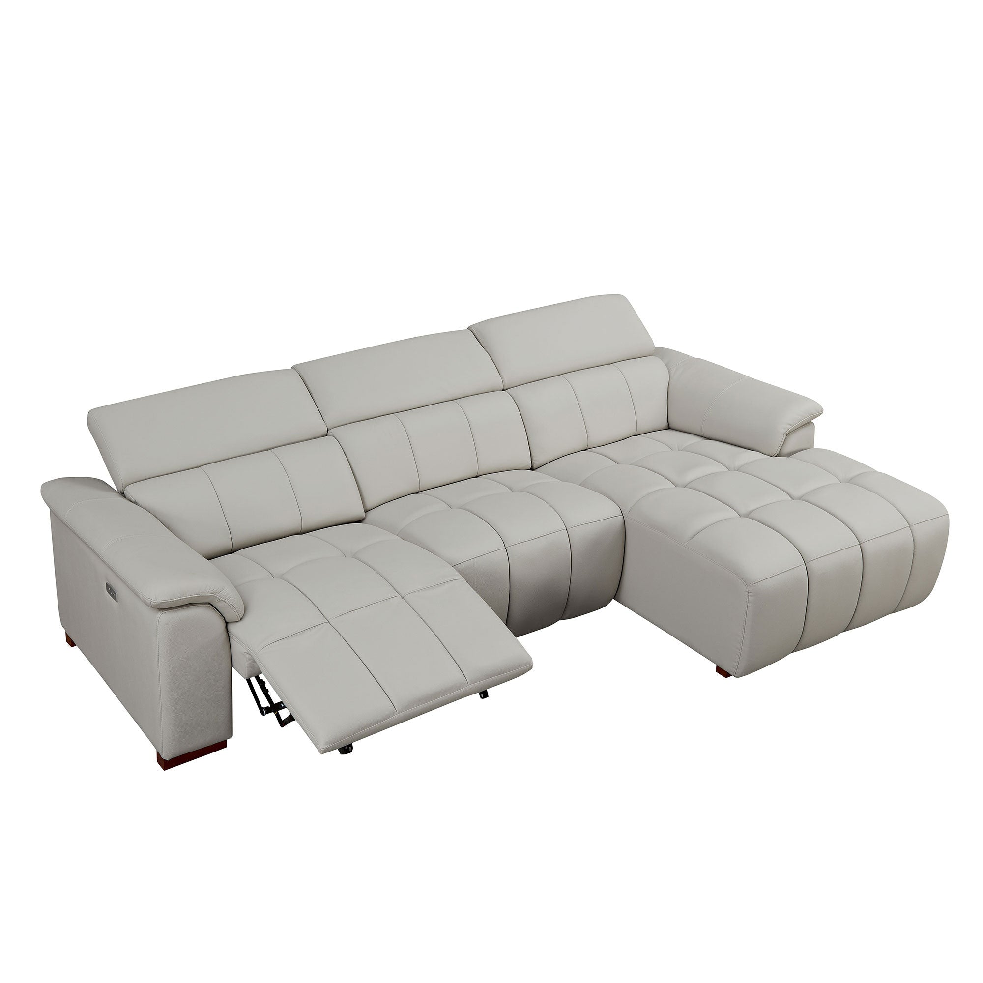 Modern Electric Control Genuine Leather L Shaped Couch