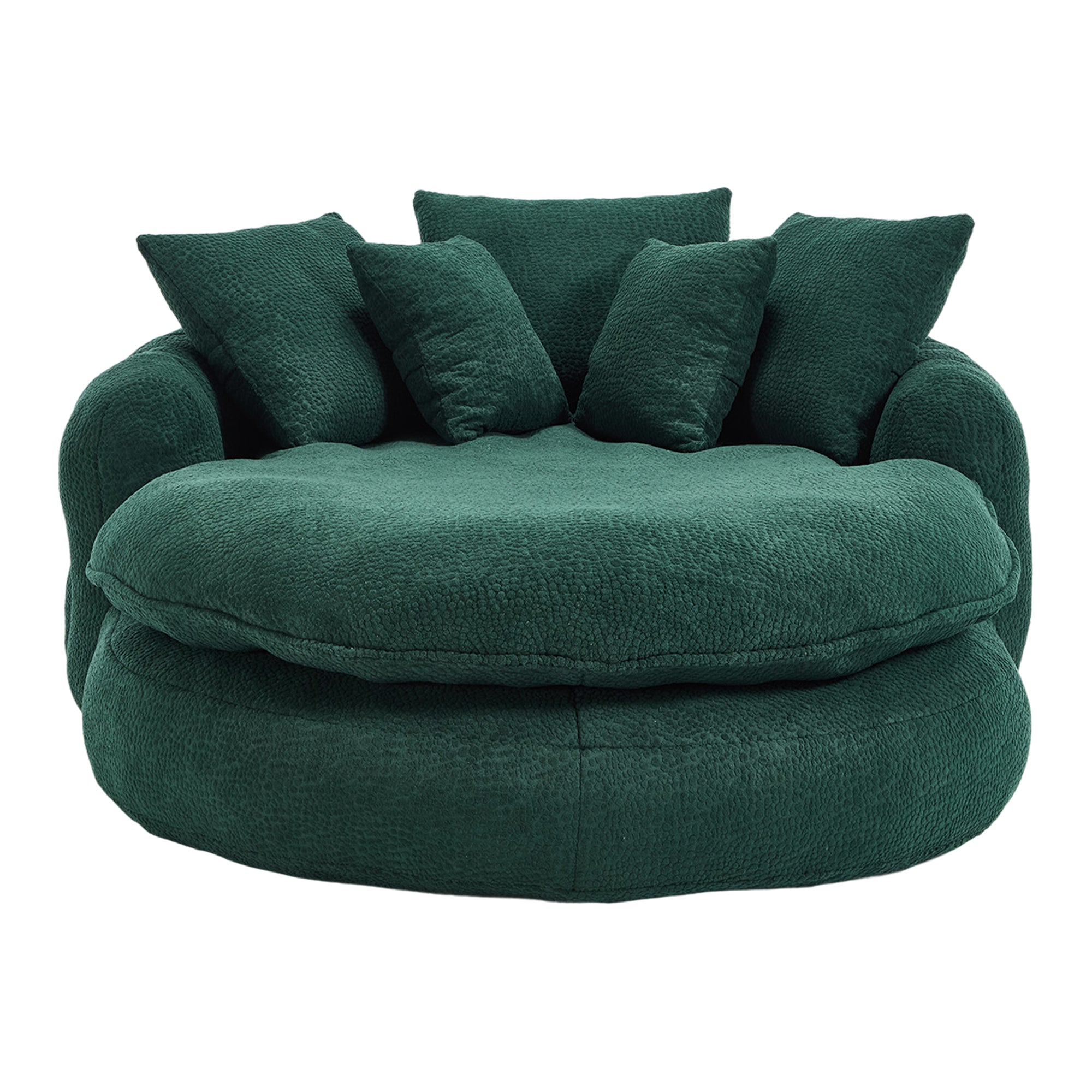 Oversized Oval Upholstered Bean Bag Sofa