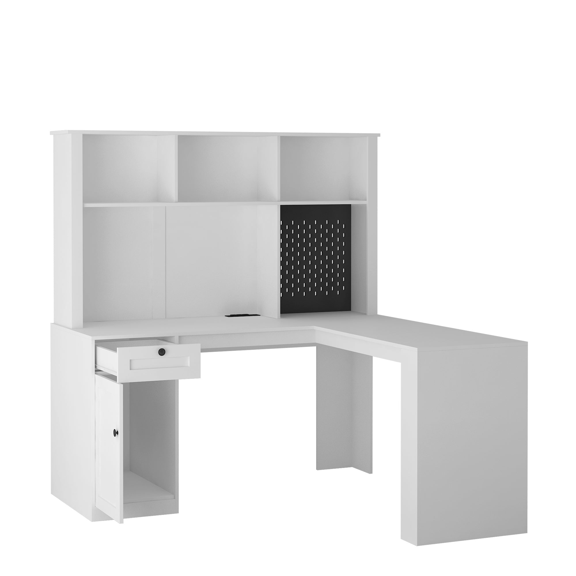 L Shaped Desk with Drawers