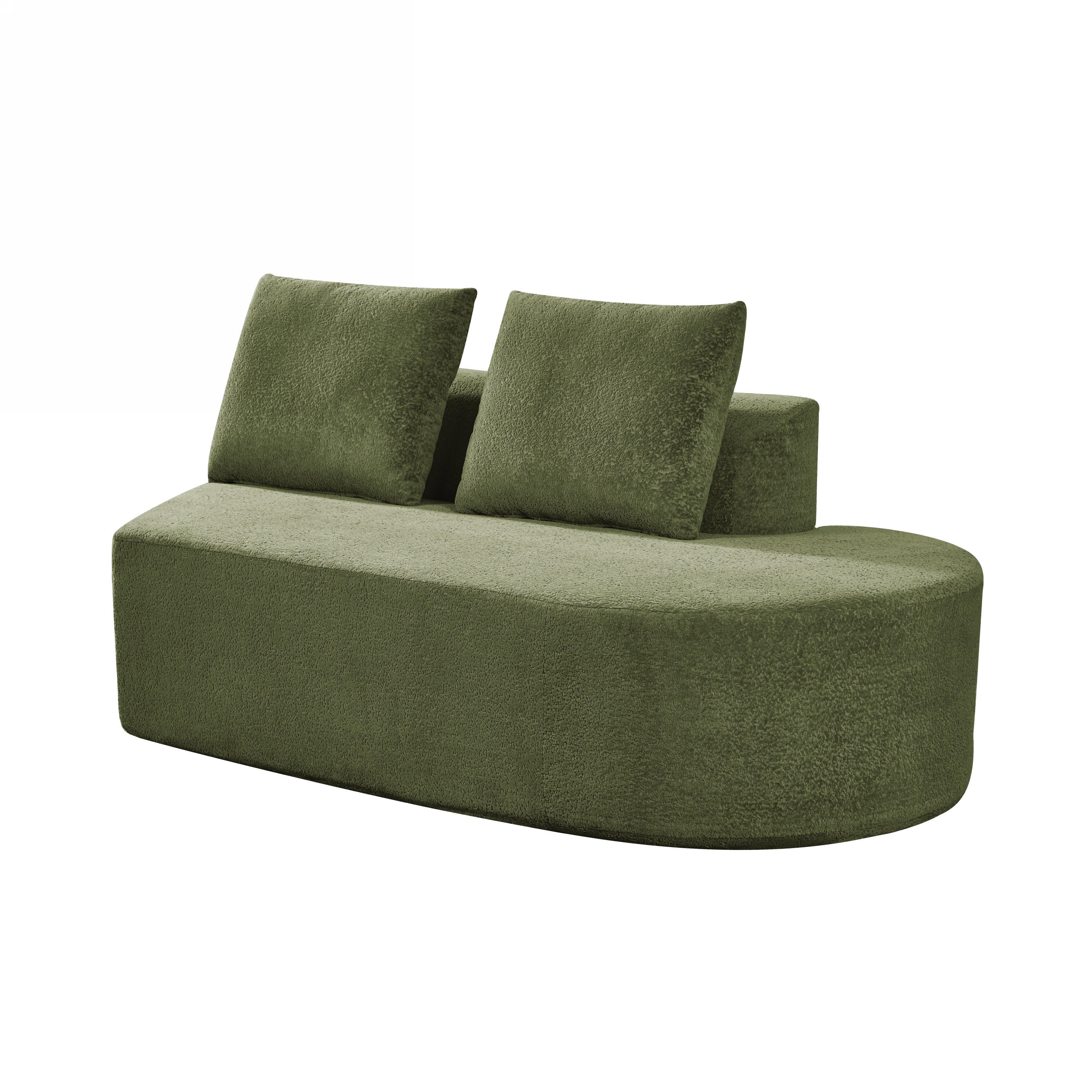 116' Modern Curved Sectional Sofa for Living Room