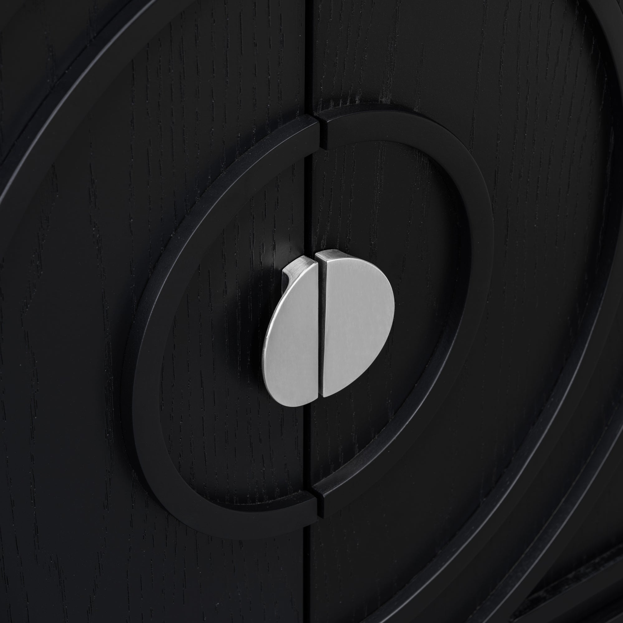 60" Circular Groove Design Sideboard Door for Living Room
