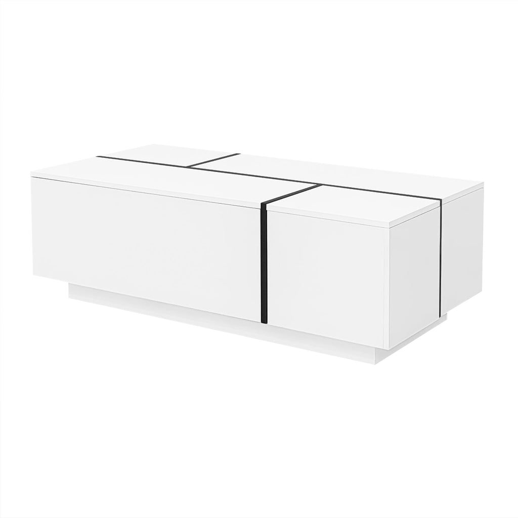 Multi-Functional Extendable Coffee Table with 2 Storage Space and Drawers