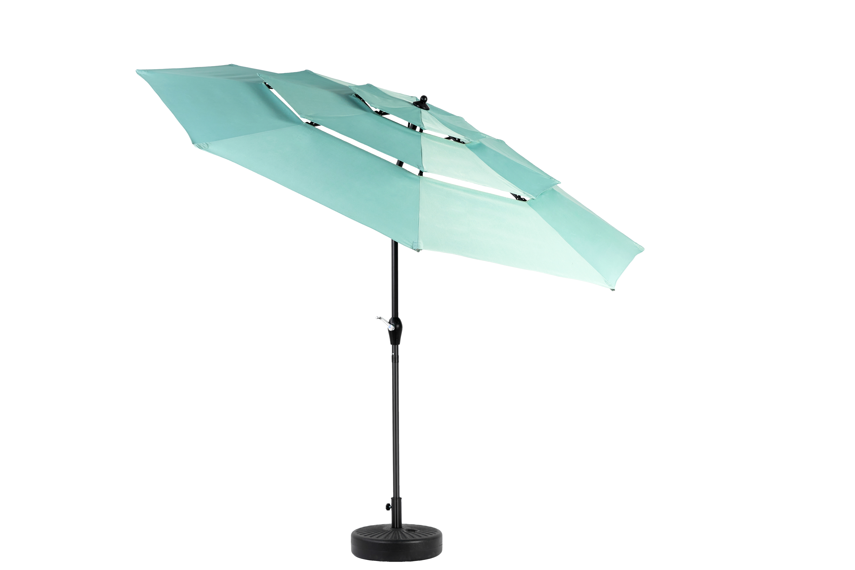 10ft 3-Tier Aluminium Patio Umbrella with Auto-Tilt (No Base)