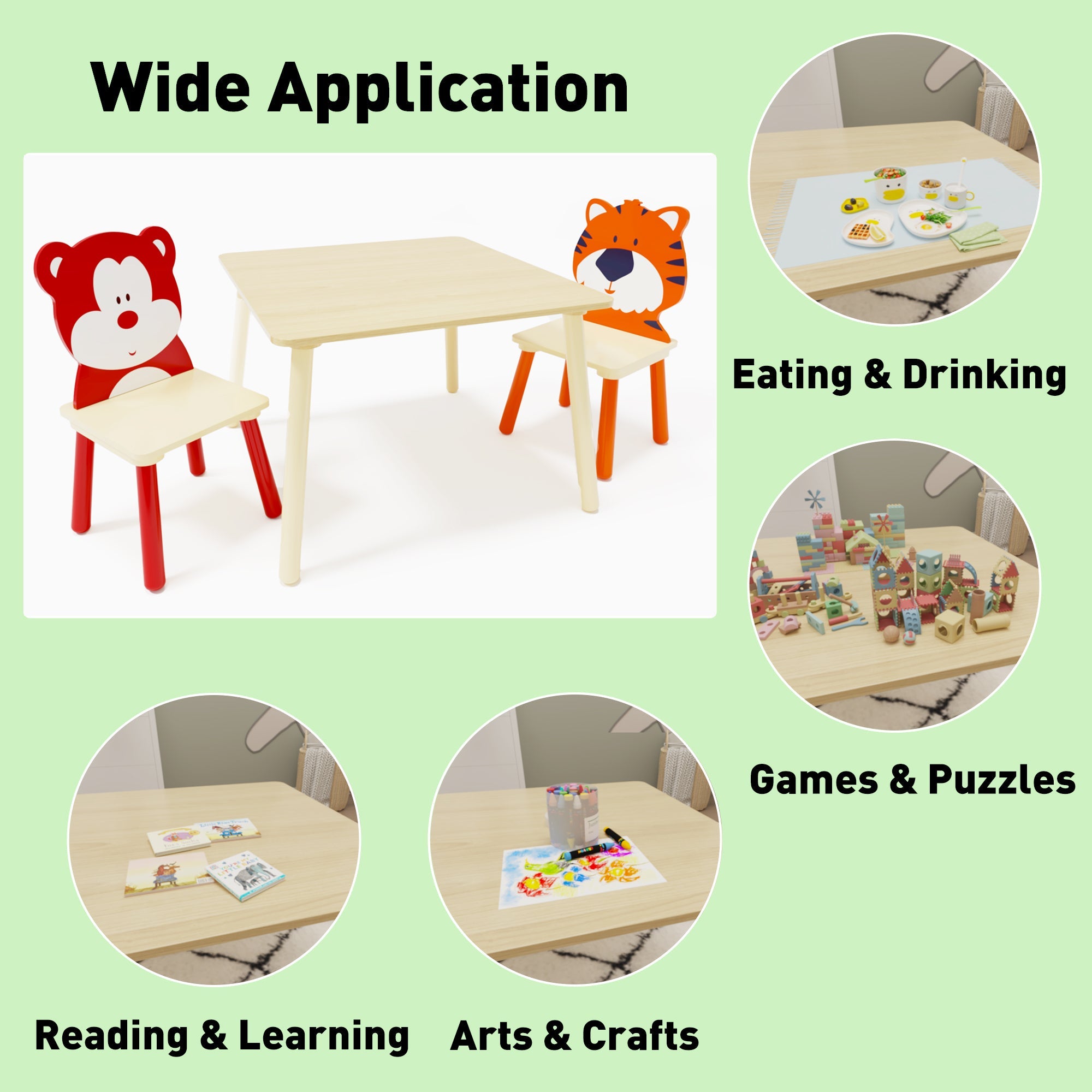 Montessori Toddler Table and Chairs Set