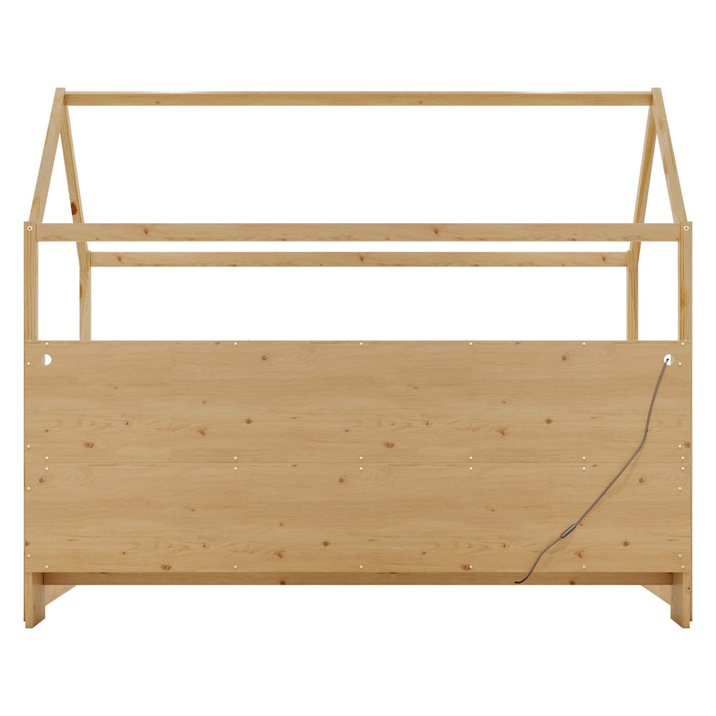 Twin Size House Bed with LED Light