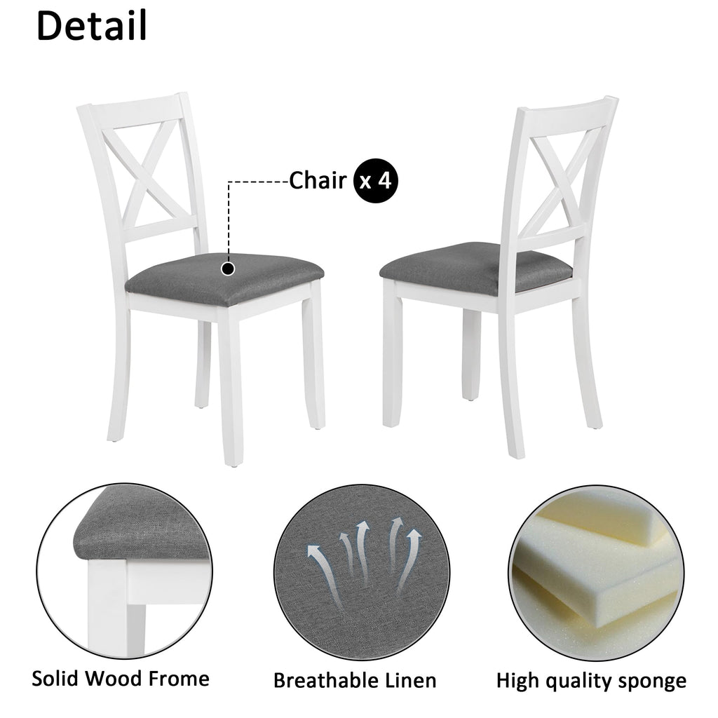 Modern 5-Piece Dining Table Set