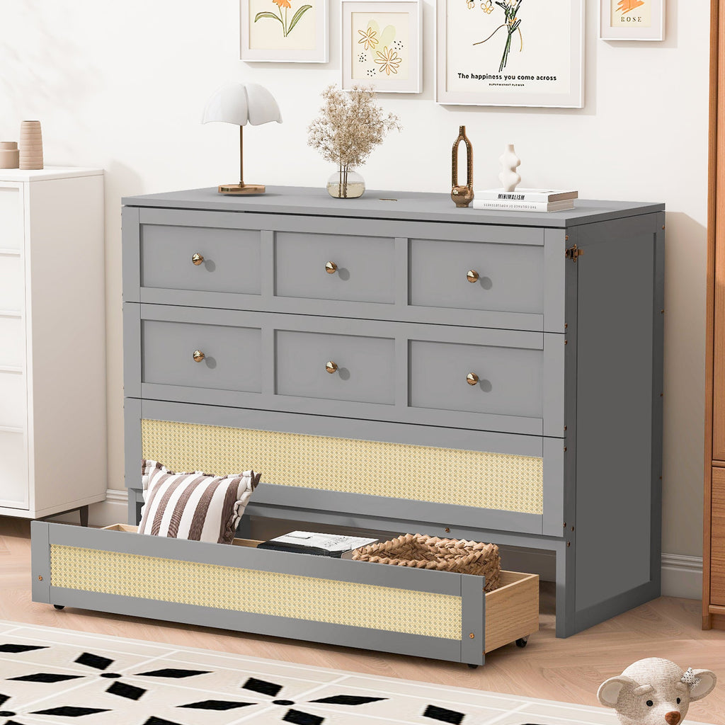 Full Size Murphy Bed with Large Drawers
