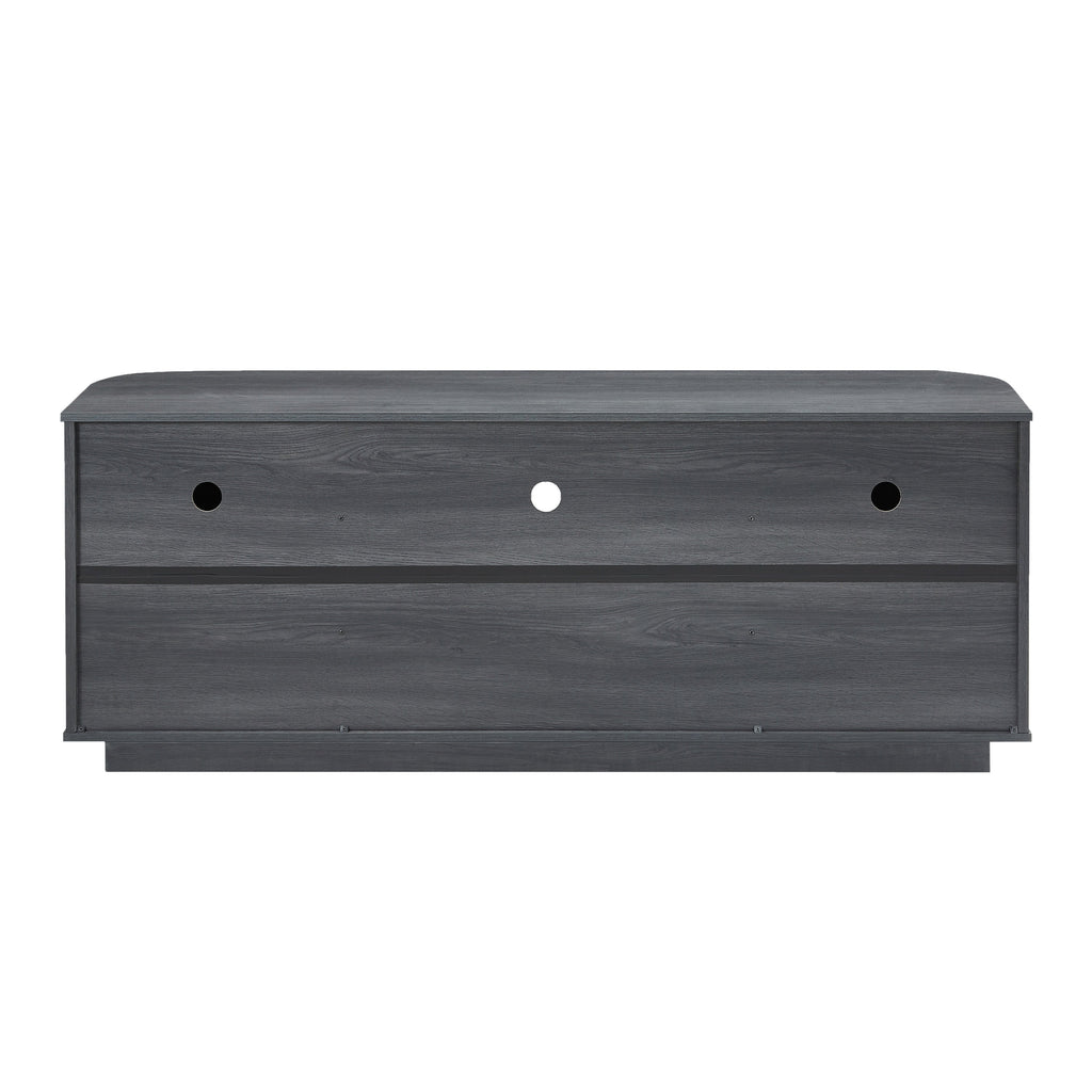 64-Inch Wavy Wooden Vertical Stripe TV Stand Cabinet