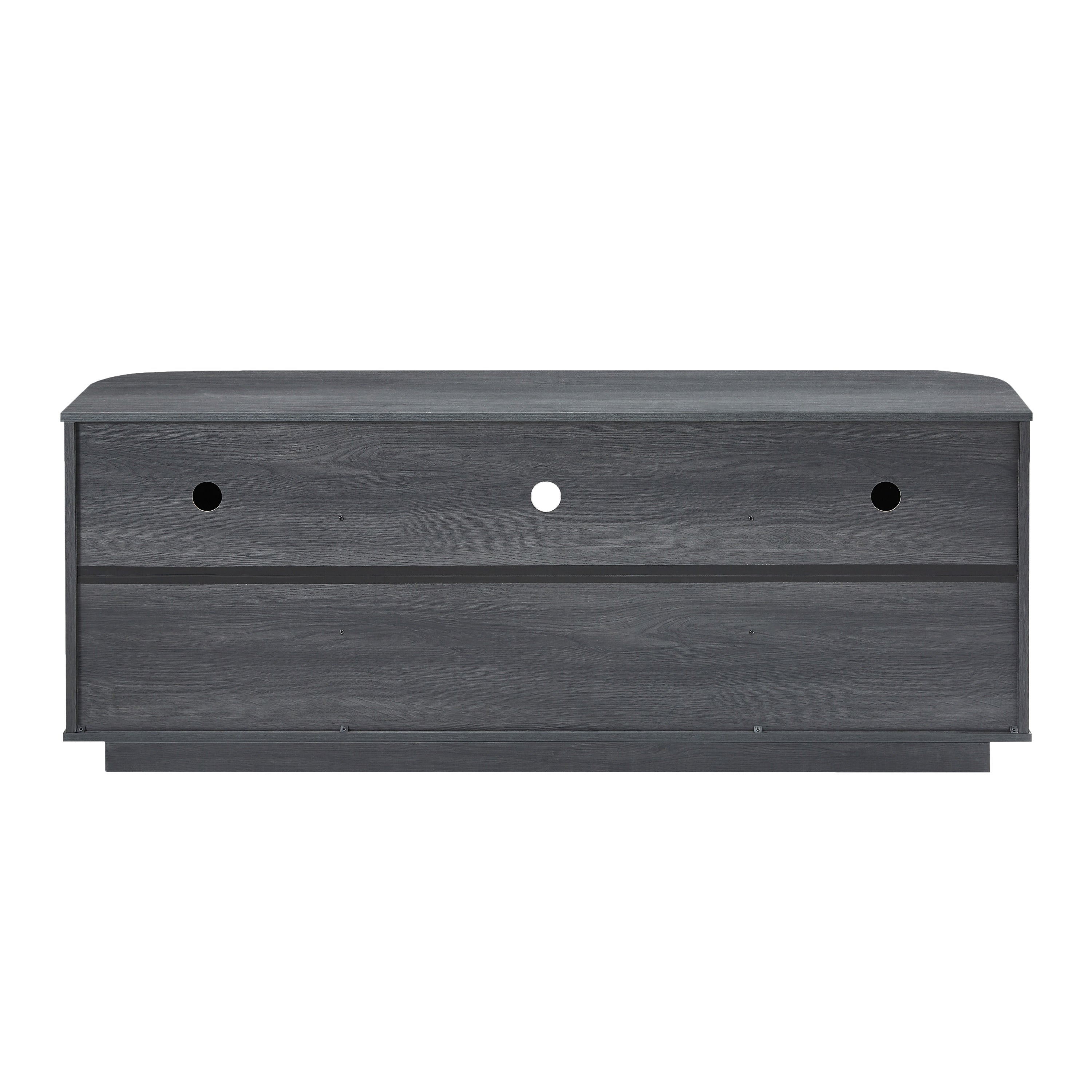 64-Inch Wavy Wooden Vertical Stripe TV Stand Cabinet
