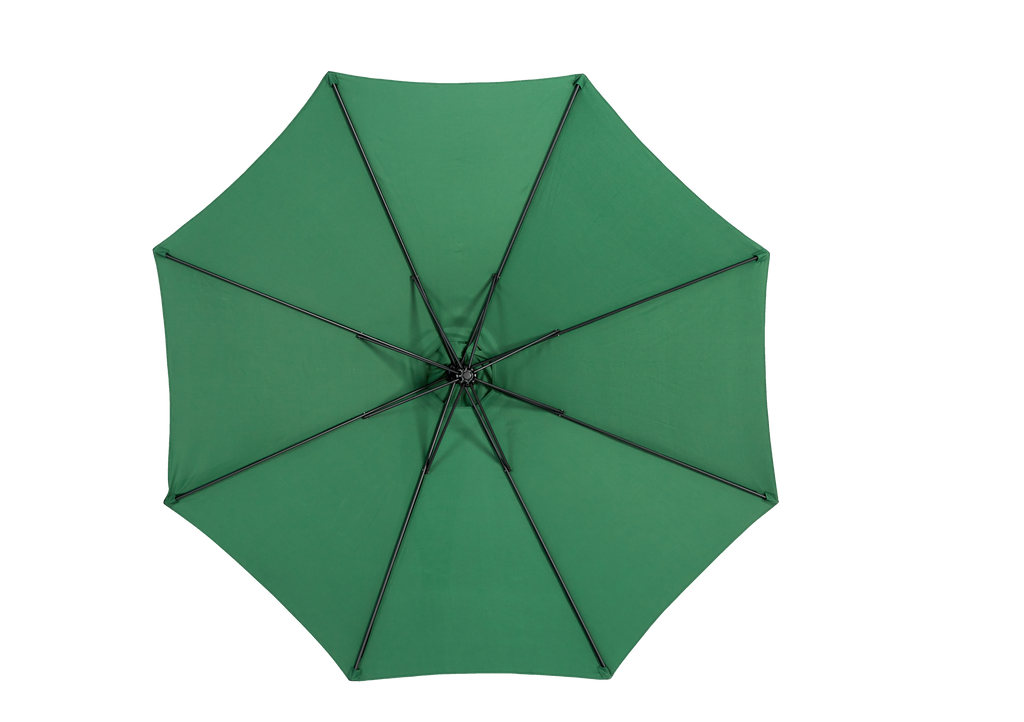 10ft Offset Patio Umbrella w/Tilt & Polyester Shade & 8 Ribs – No Base
